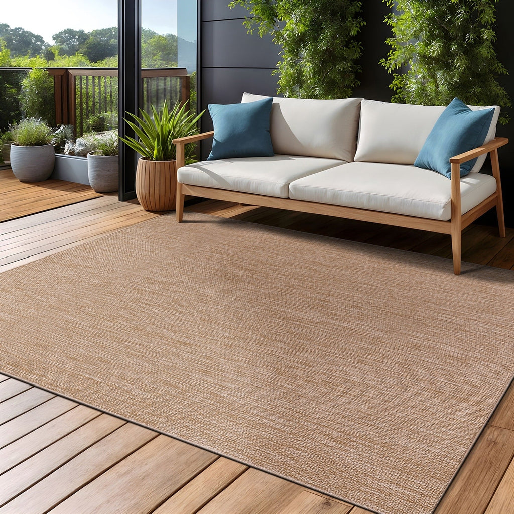 Tapis Aloha lavable uni pour intérieur/extérieur, terrasse, salon