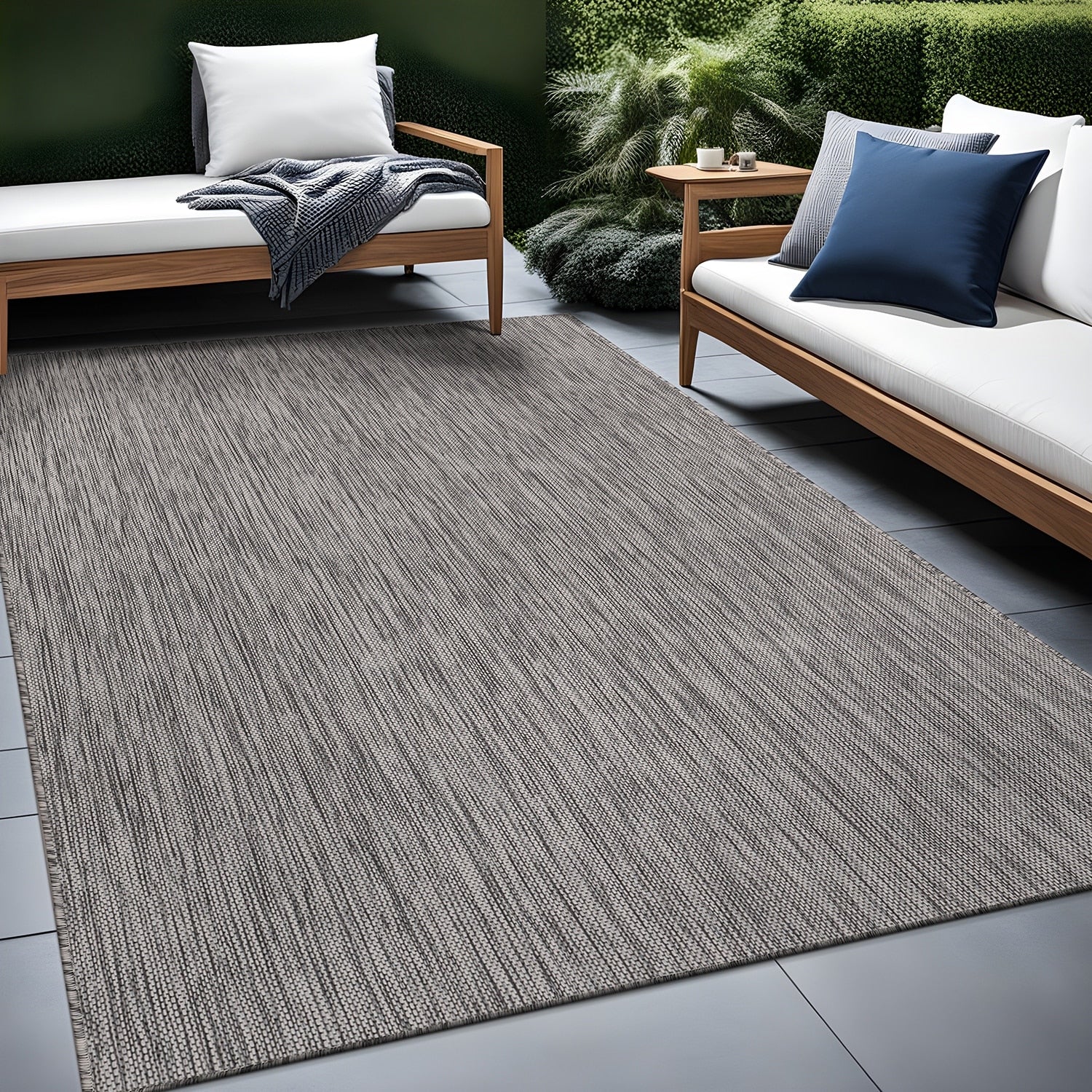 Tapis Aloha lavable uni pour intérieur/extérieur, terrasse, salon
