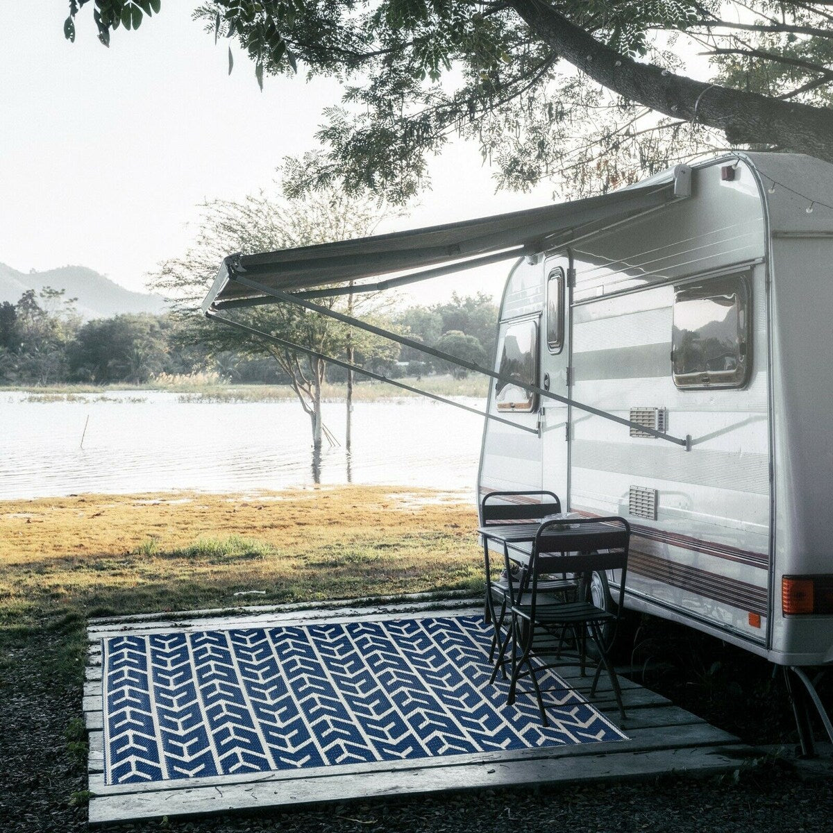 Tapis d'extérieur Amsterdam Design 100 % écologique en plastique léger