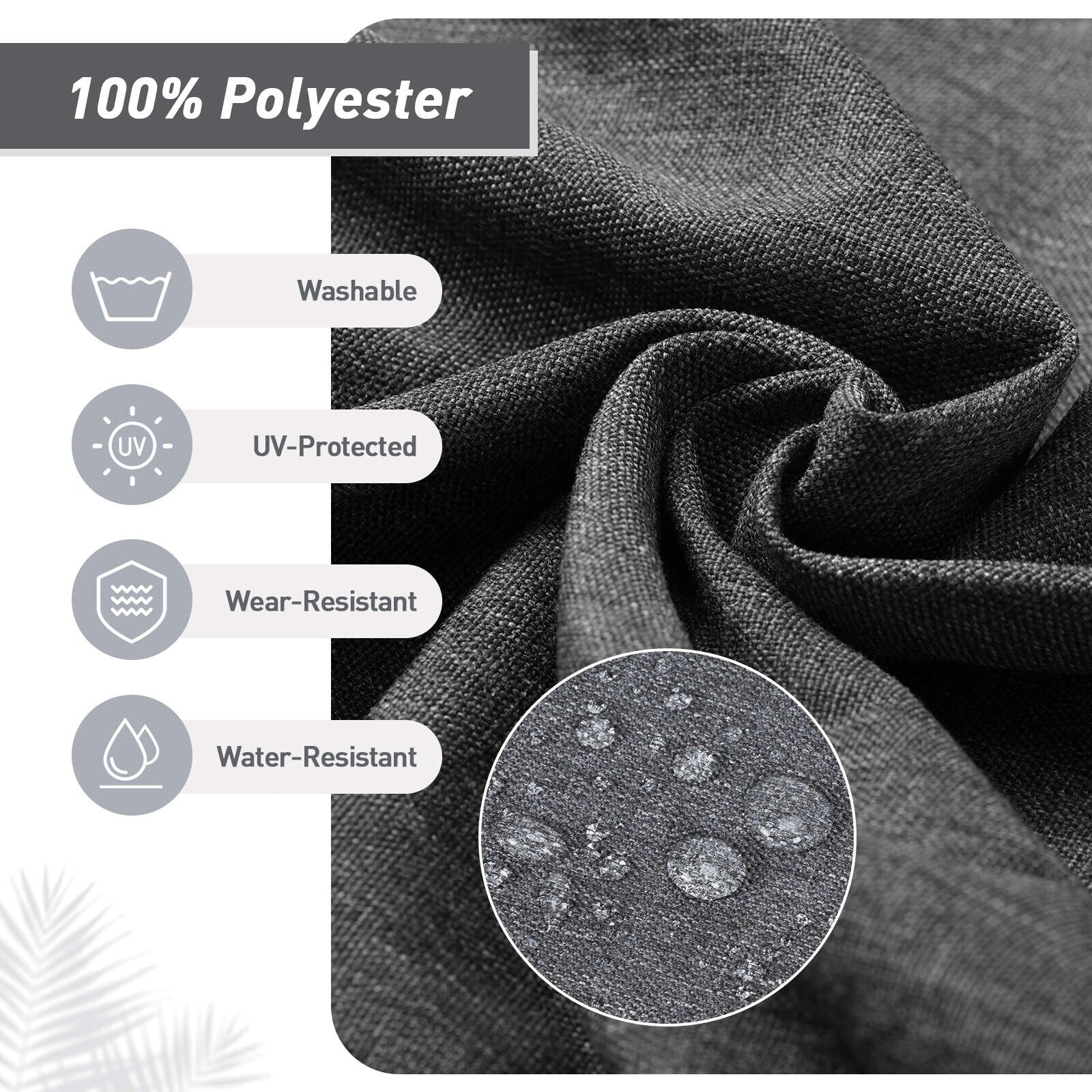 Lot de 4 coussins de chaise à dossier haut Aoodor Patio, 46 ​​x 21 x 4 pouces (coussins uniquement)