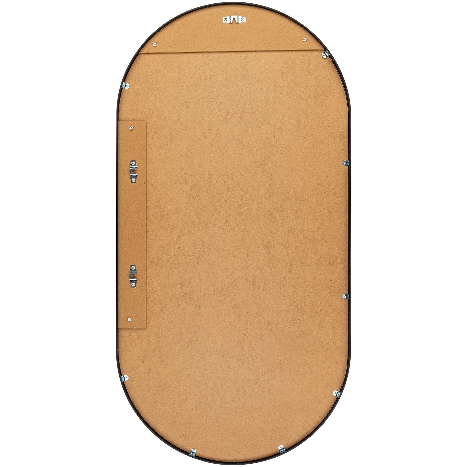 Livabliss Aranya Modern Aluminum Oval Pill-Shaped Accent Mirror