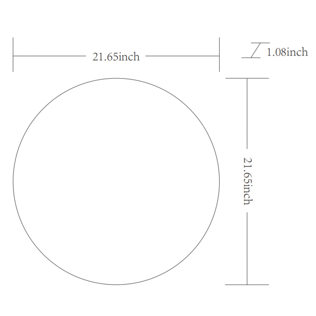 Livabliss Aranya Modern Aluminum Round Circle Accent Mirror