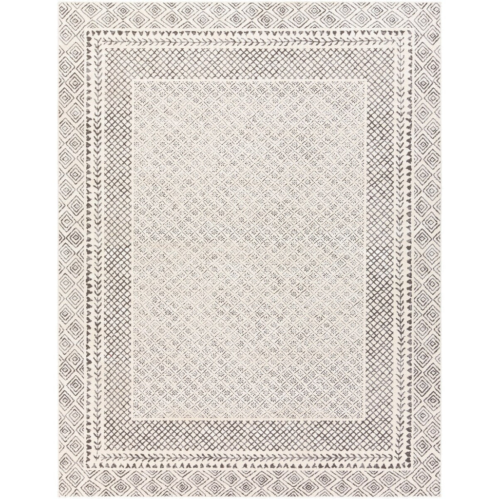 Tapis Livabliss Tiffany Grey à bordure bohème