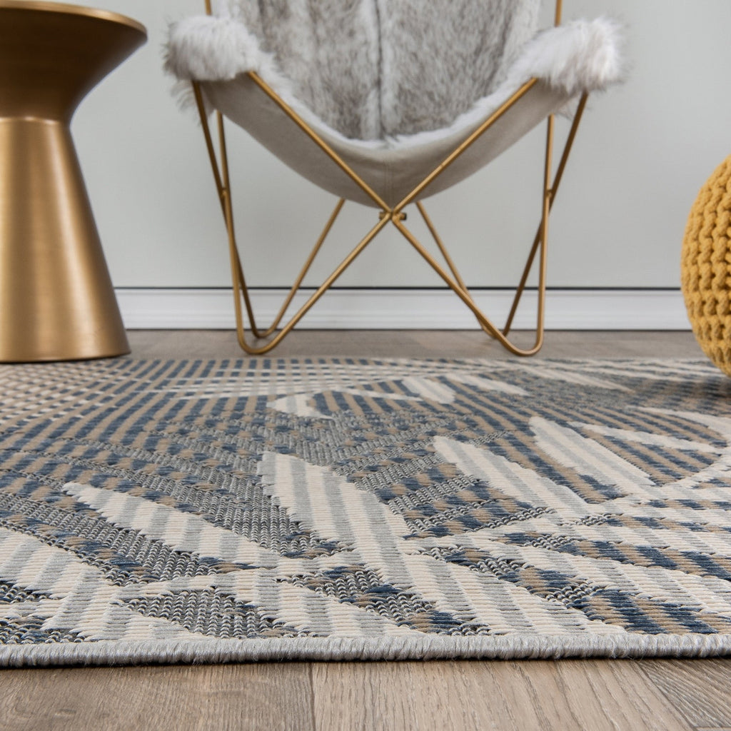 Tapis d'intérieur/extérieur à motif de feuilles de palmier des Bahamas