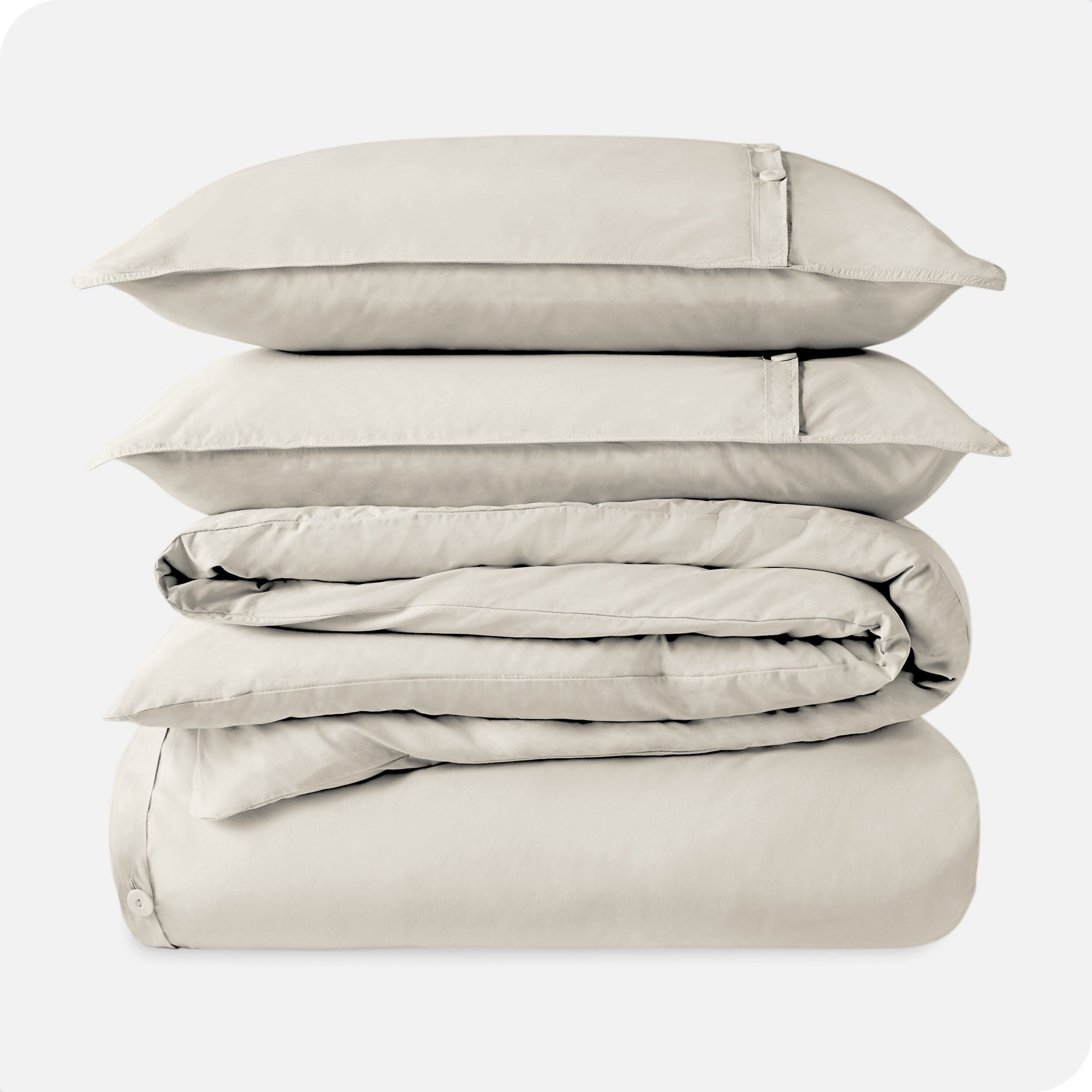 Bare Home Organic Cotton Percale Duvet Cover Set