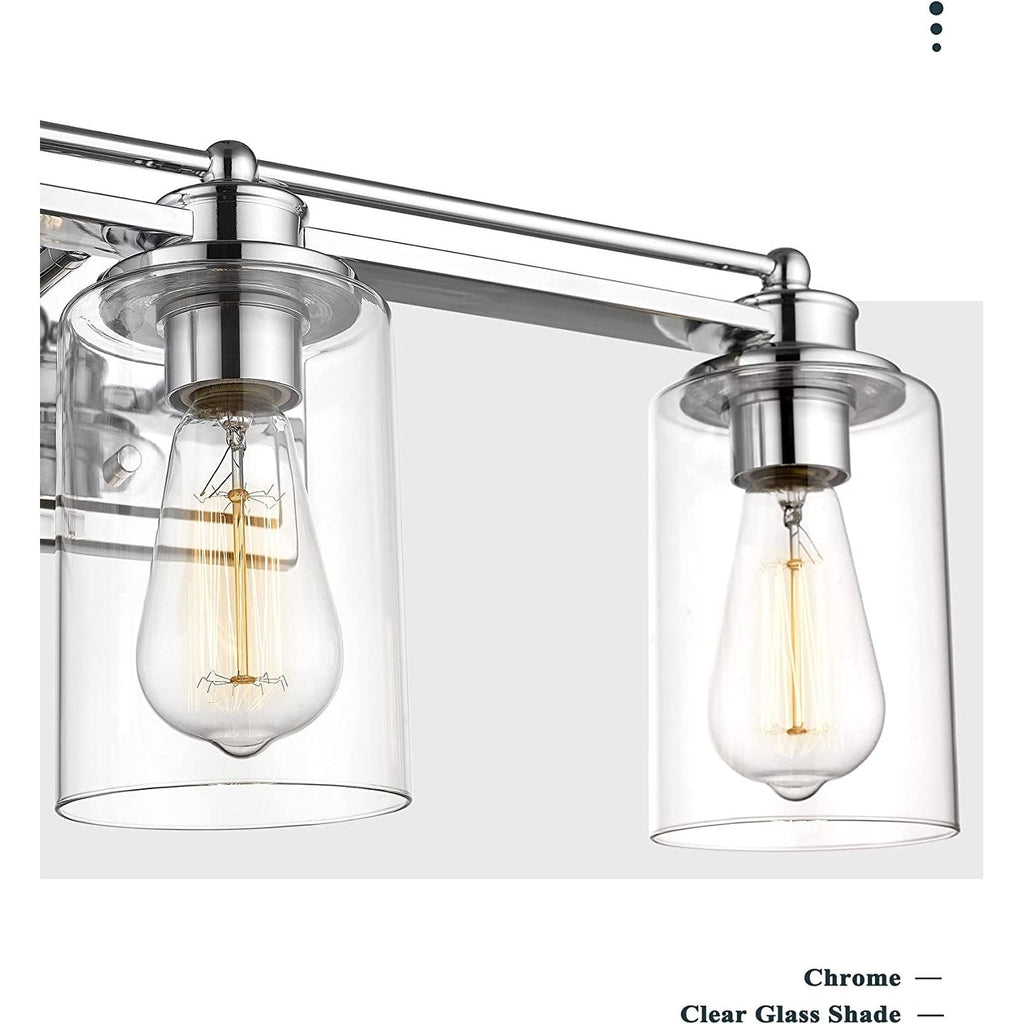 Bathroom Vanity Light,Wall Sconce Lamp Over Mirror with Clear Glass Shade