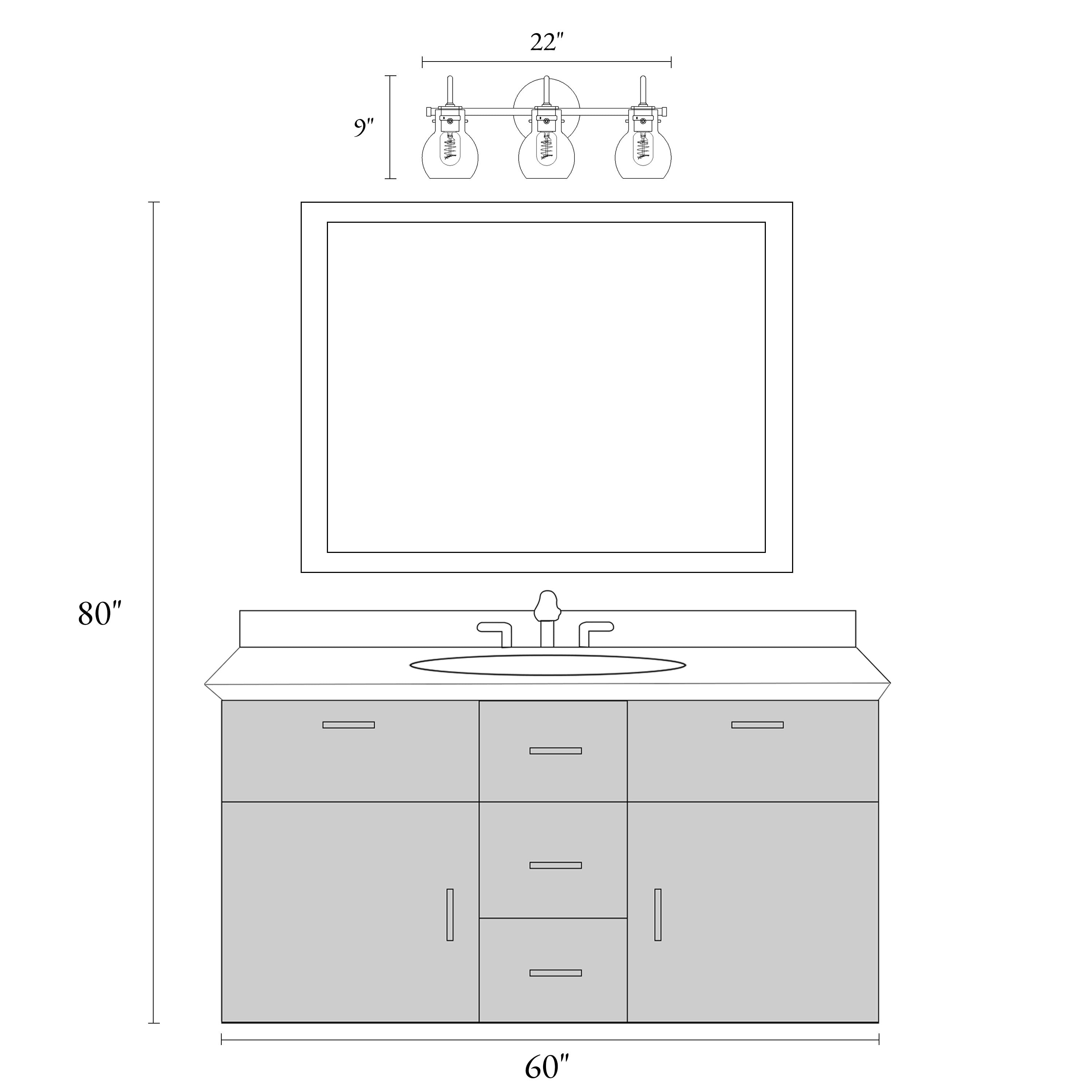 Modern 2/3/4/5-Light Bathroom Vanity Light Globe Glass Wall Sconce Minimalist Design