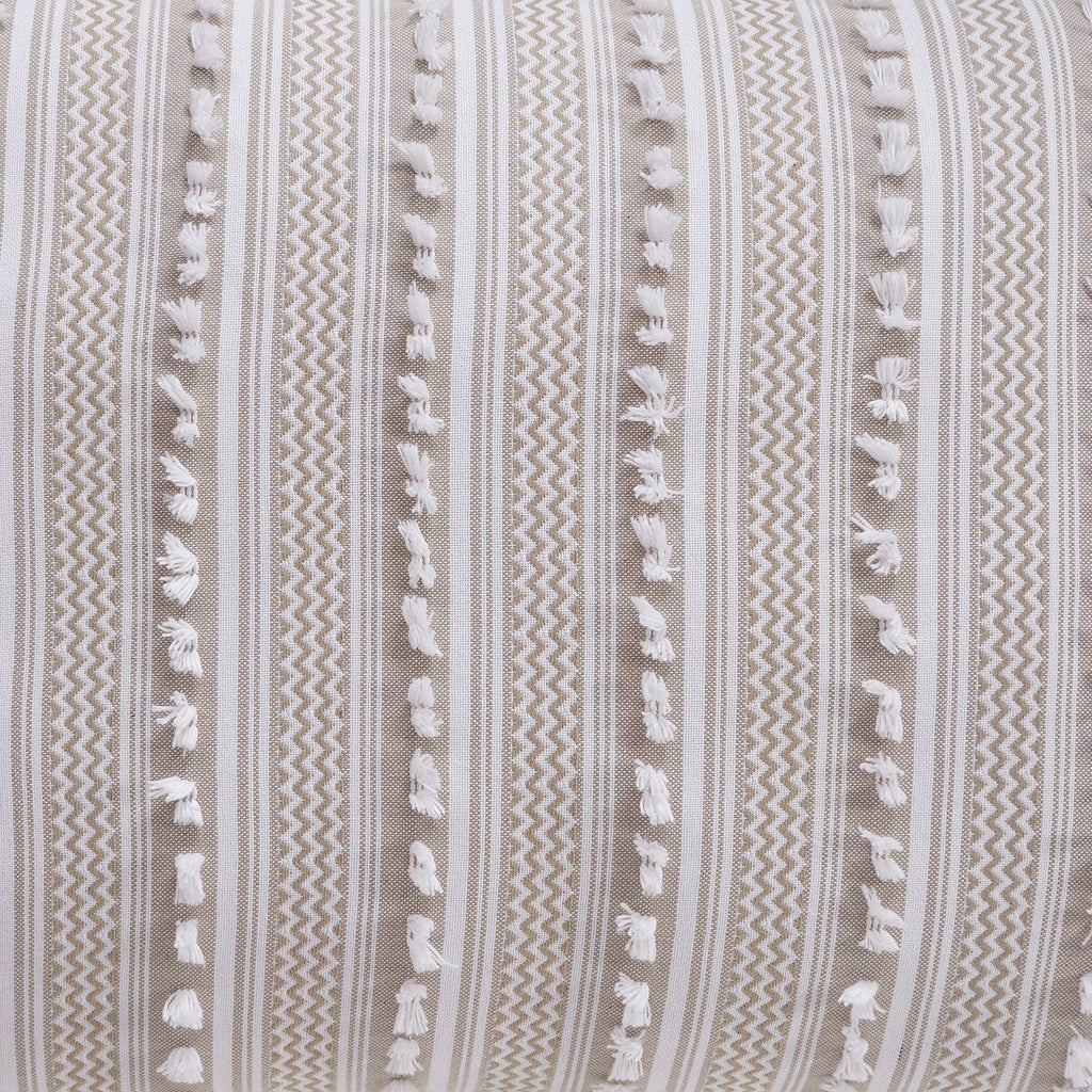 Better Trends Angelique Comforter Set 100% Cotton Tufted Soft Plush Chenille Elegant Stripes Machine Washable & Tumble Dry