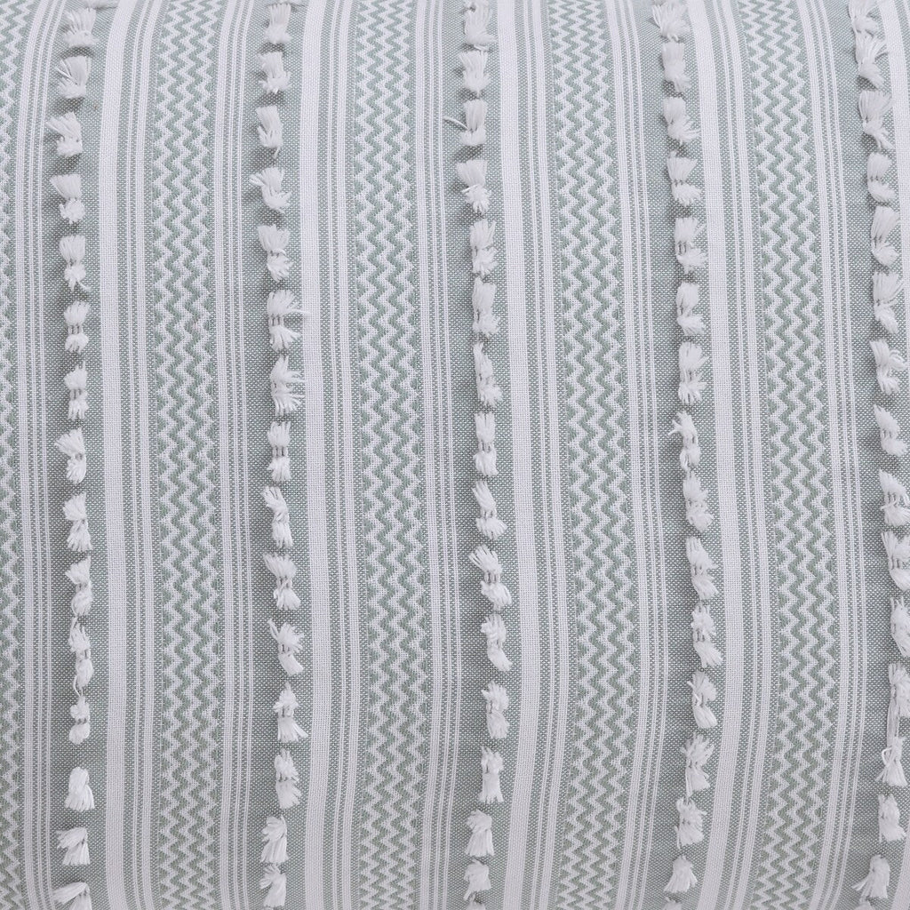 Better Trends Angelique Comforter Set 100% Cotton Tufted Soft Plush Chenille Elegant Stripes Machine Washable & Tumble Dry