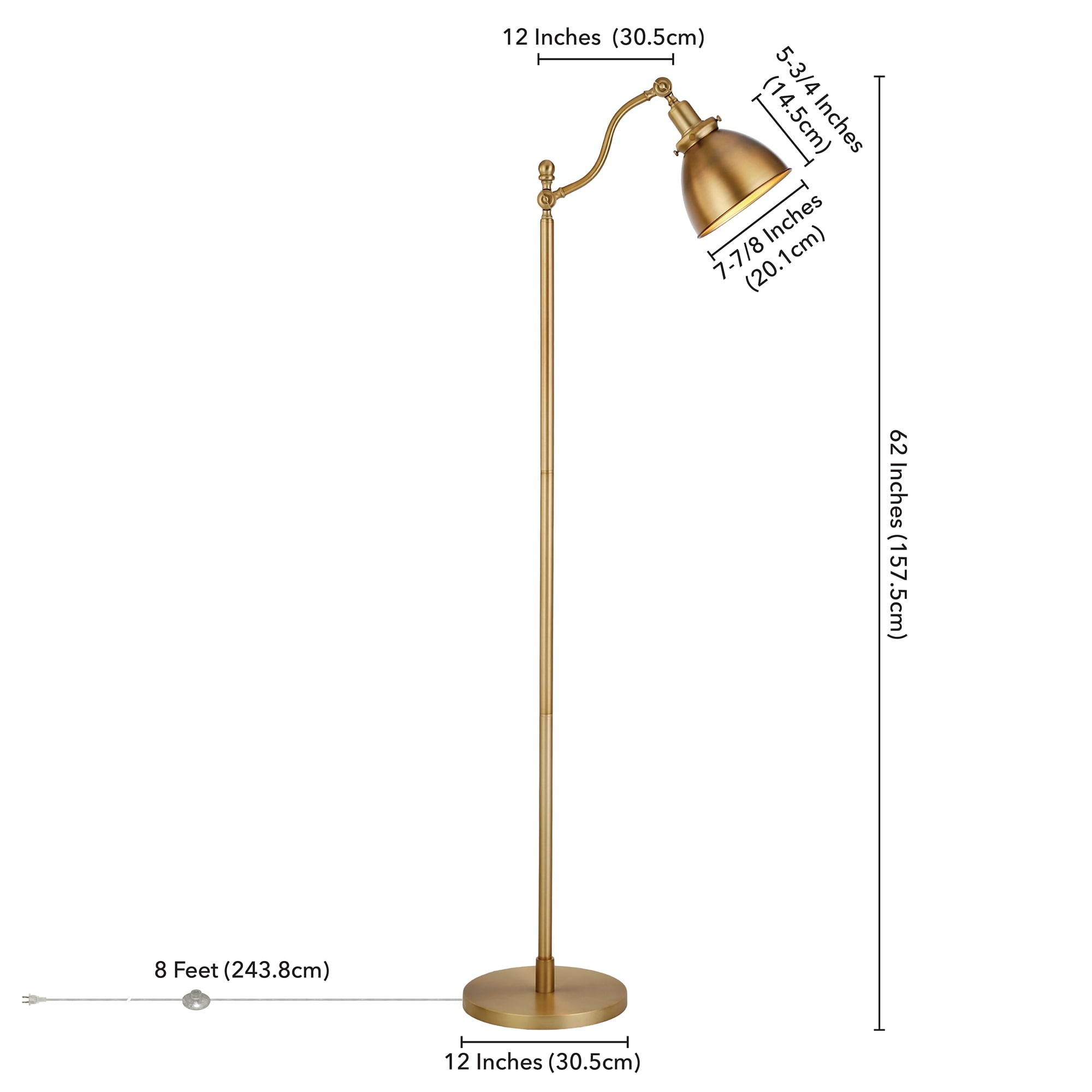 Beverly 65 Tall Floor Lamp with Metal Shade