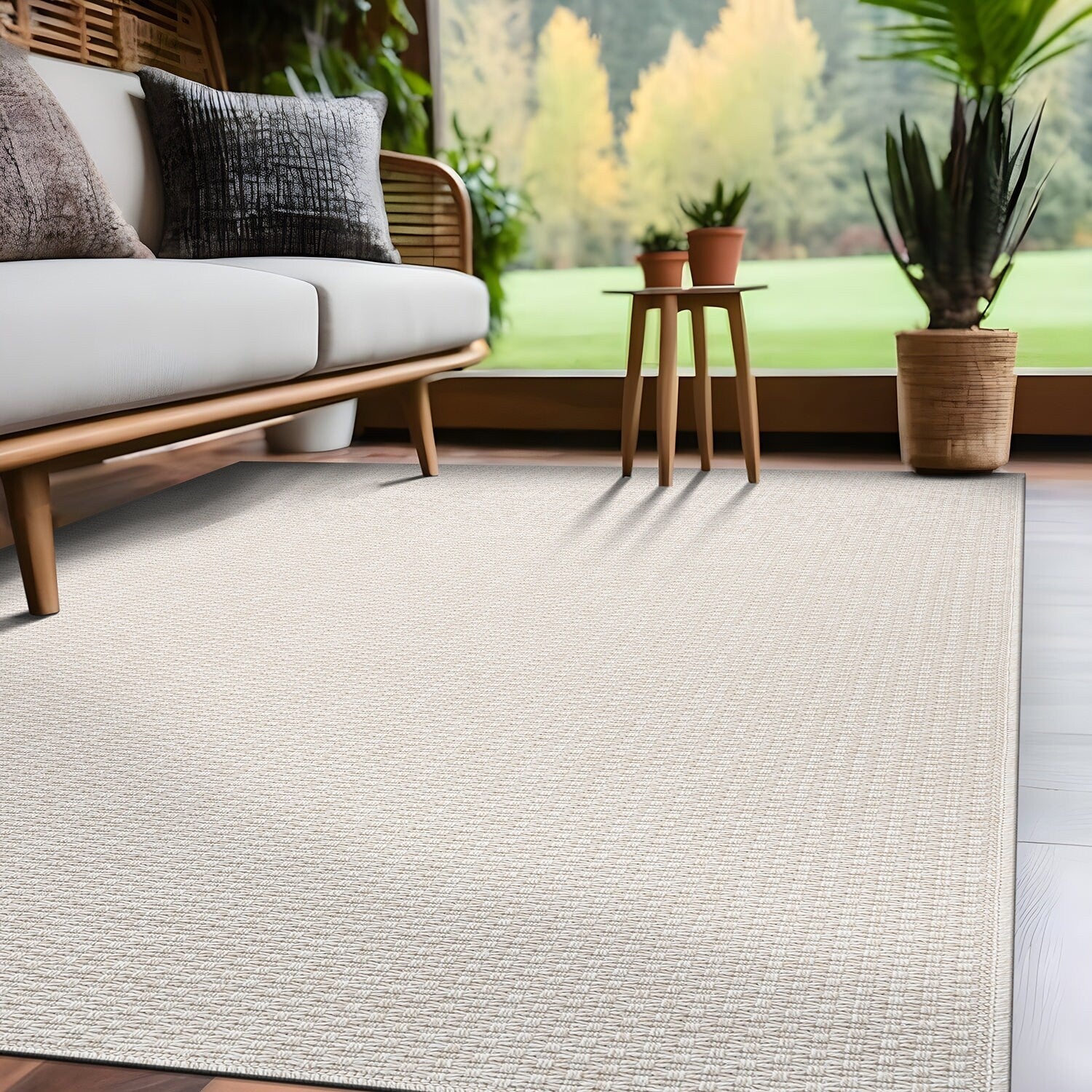 Tapis en jute Beverly Rug facile à nettoyer et ne perdant pas ses poils