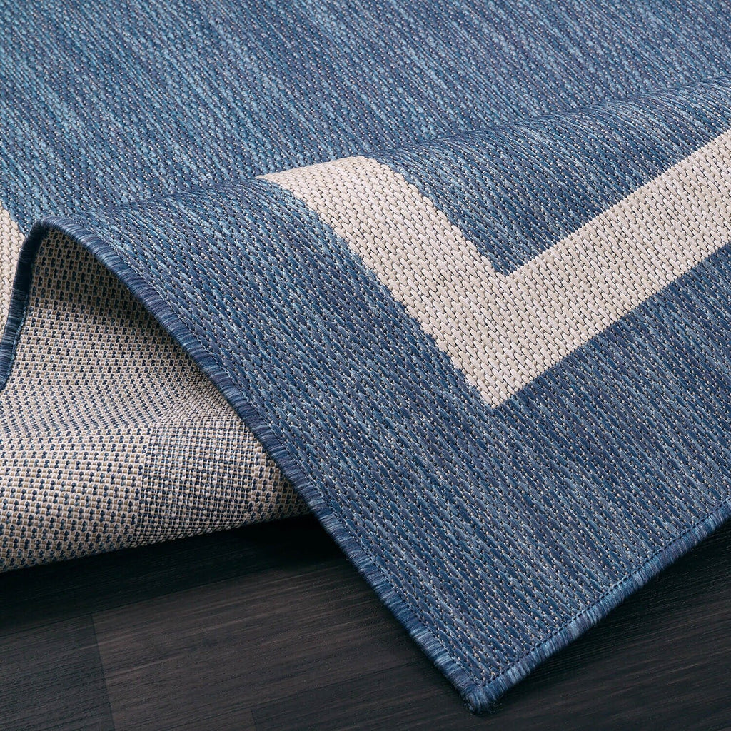 Tapis Beverly Rug moderne à bordures pour intérieur et extérieur, tapis d'extérieur pour patio, terrasse, porche