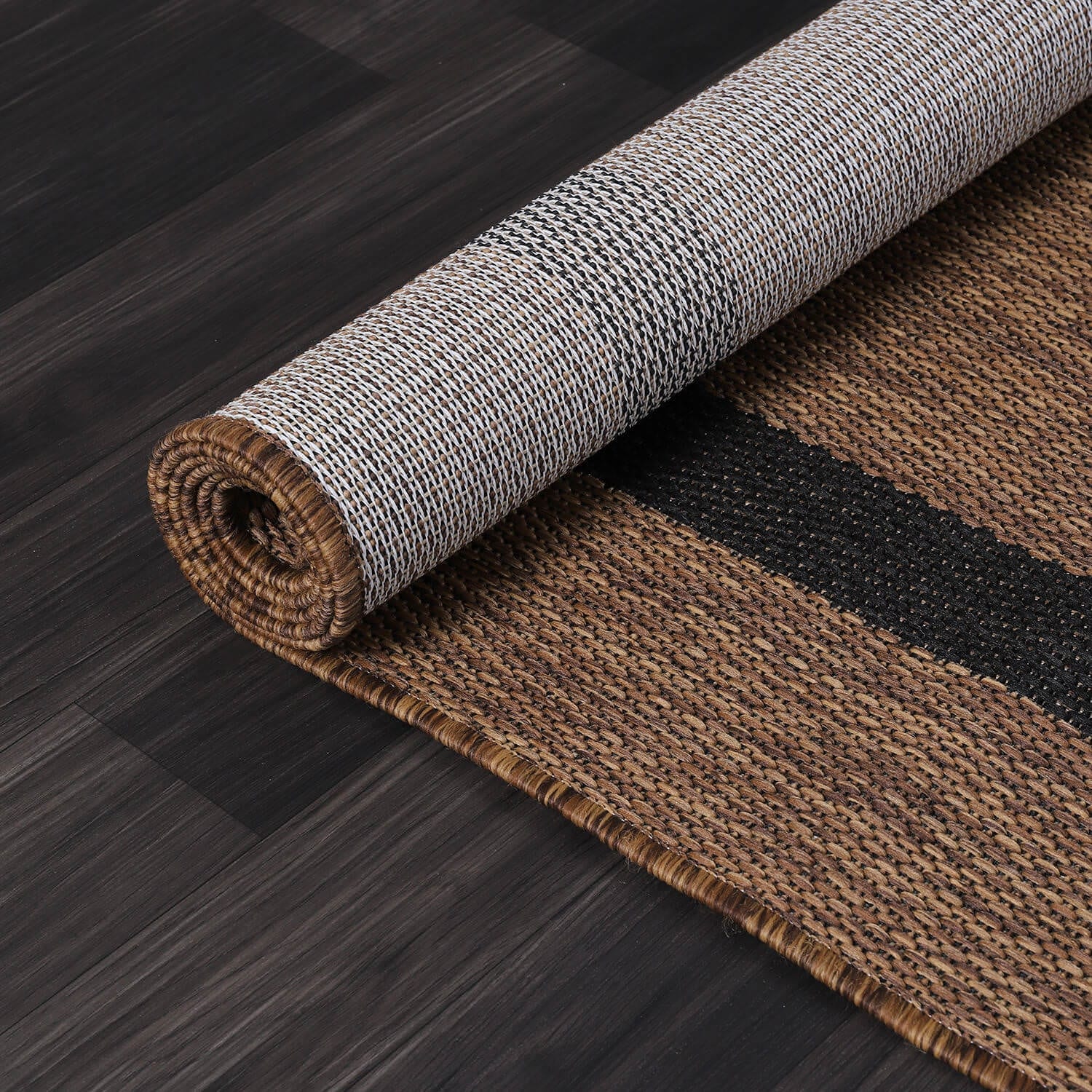 Tapis Beverly Rug moderne à bordures pour intérieur et extérieur, tapis d'extérieur pour patio, terrasse, porche