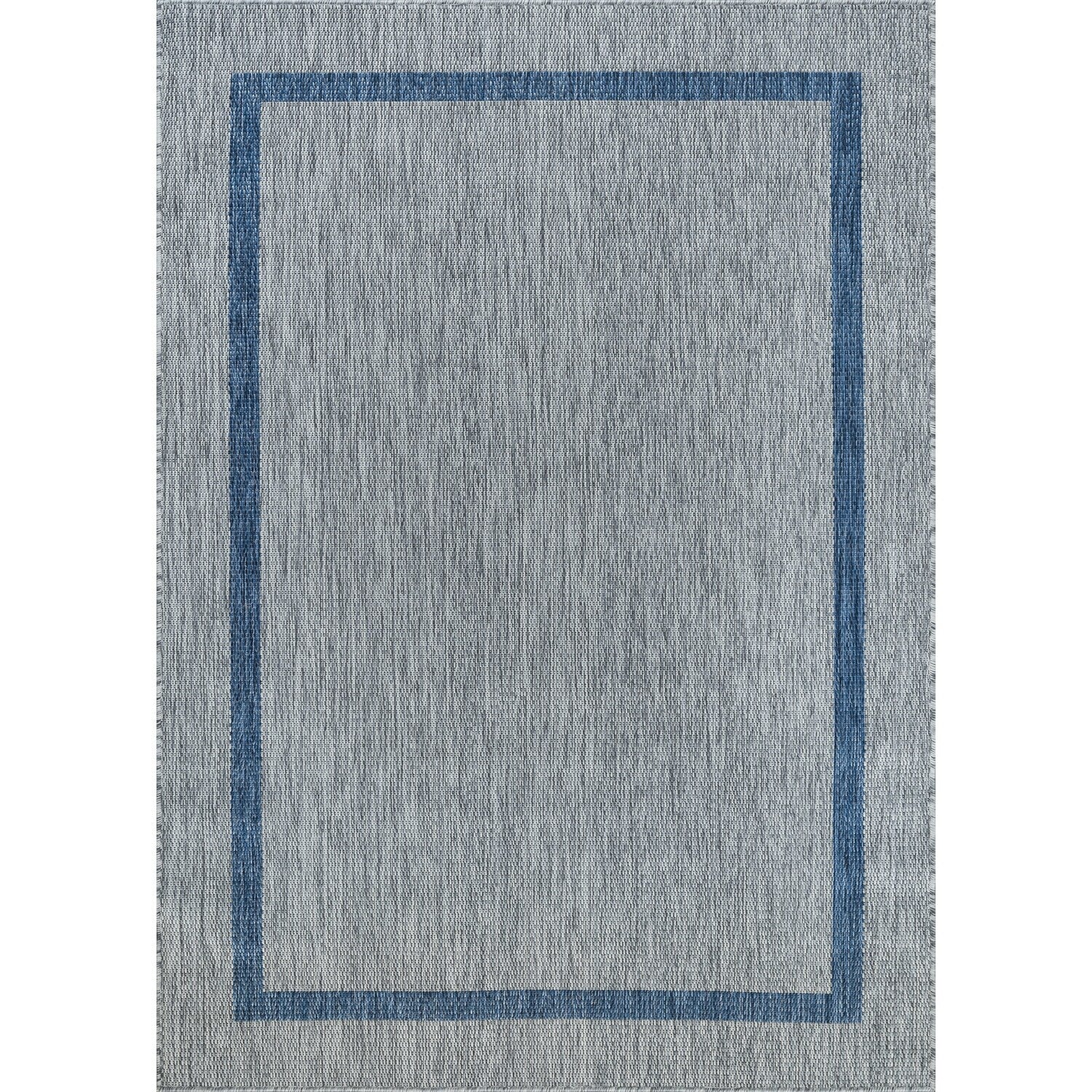 Tapis Beverly Rug moderne à bordures pour intérieur et extérieur, tapis d'extérieur pour patio, terrasse, porche
