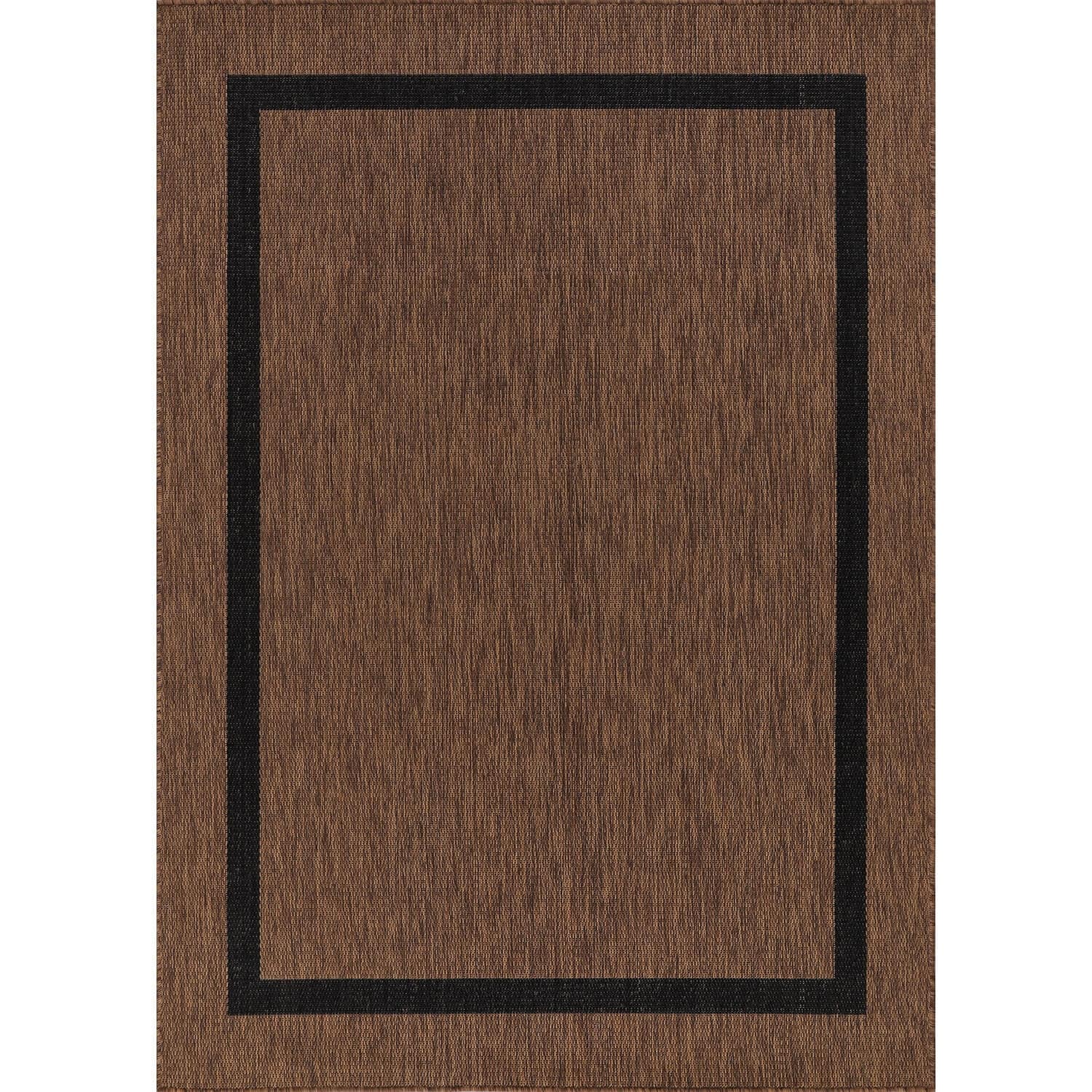 Tapis Beverly Rug moderne à bordures pour intérieur et extérieur, tapis d'extérieur pour patio, terrasse, porche