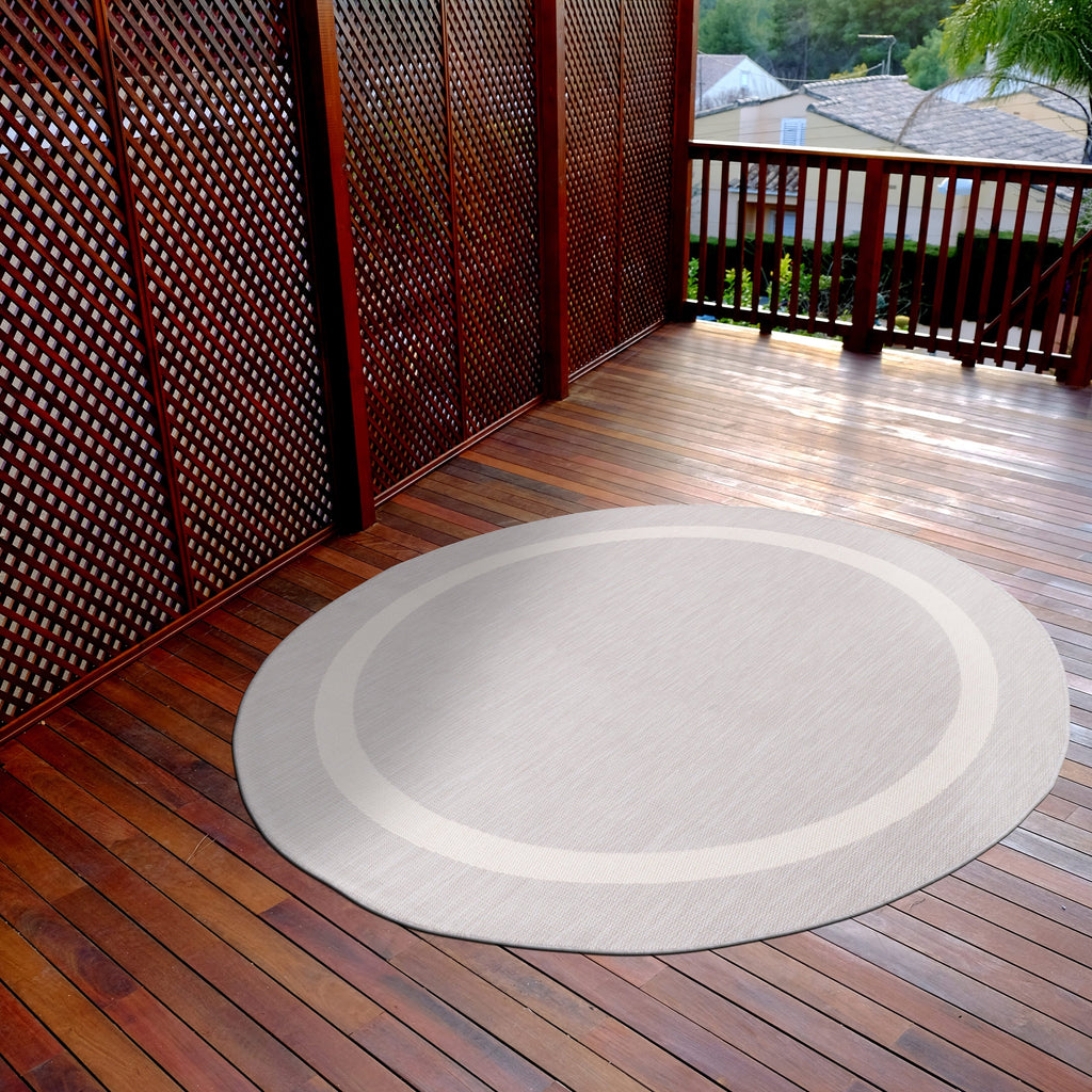 Tapis Beverly Rug moderne à bordures pour intérieur et extérieur, tapis d'extérieur pour patio, terrasse, porche