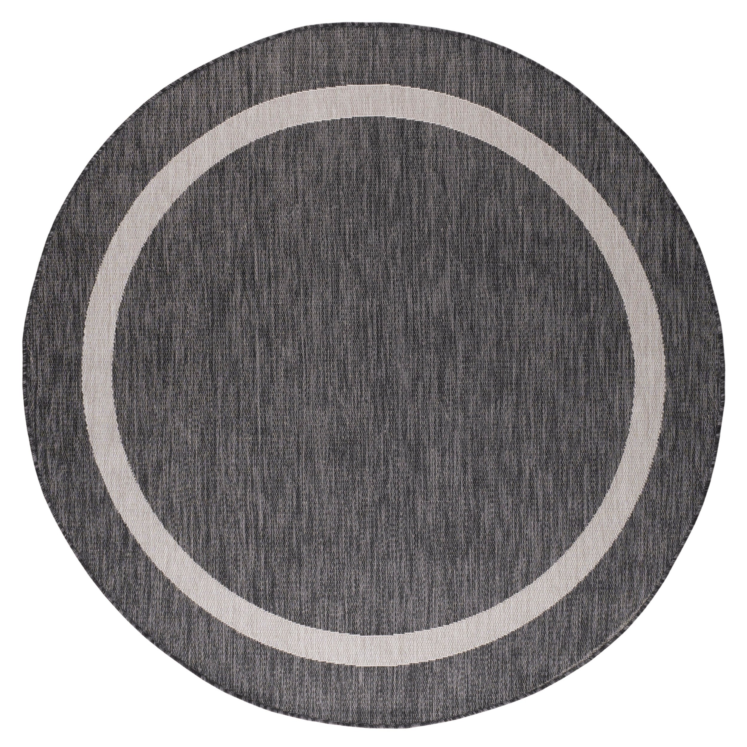 Tapis Beverly Rug moderne à bordures pour intérieur et extérieur, tapis d'extérieur pour patio, terrasse, porche