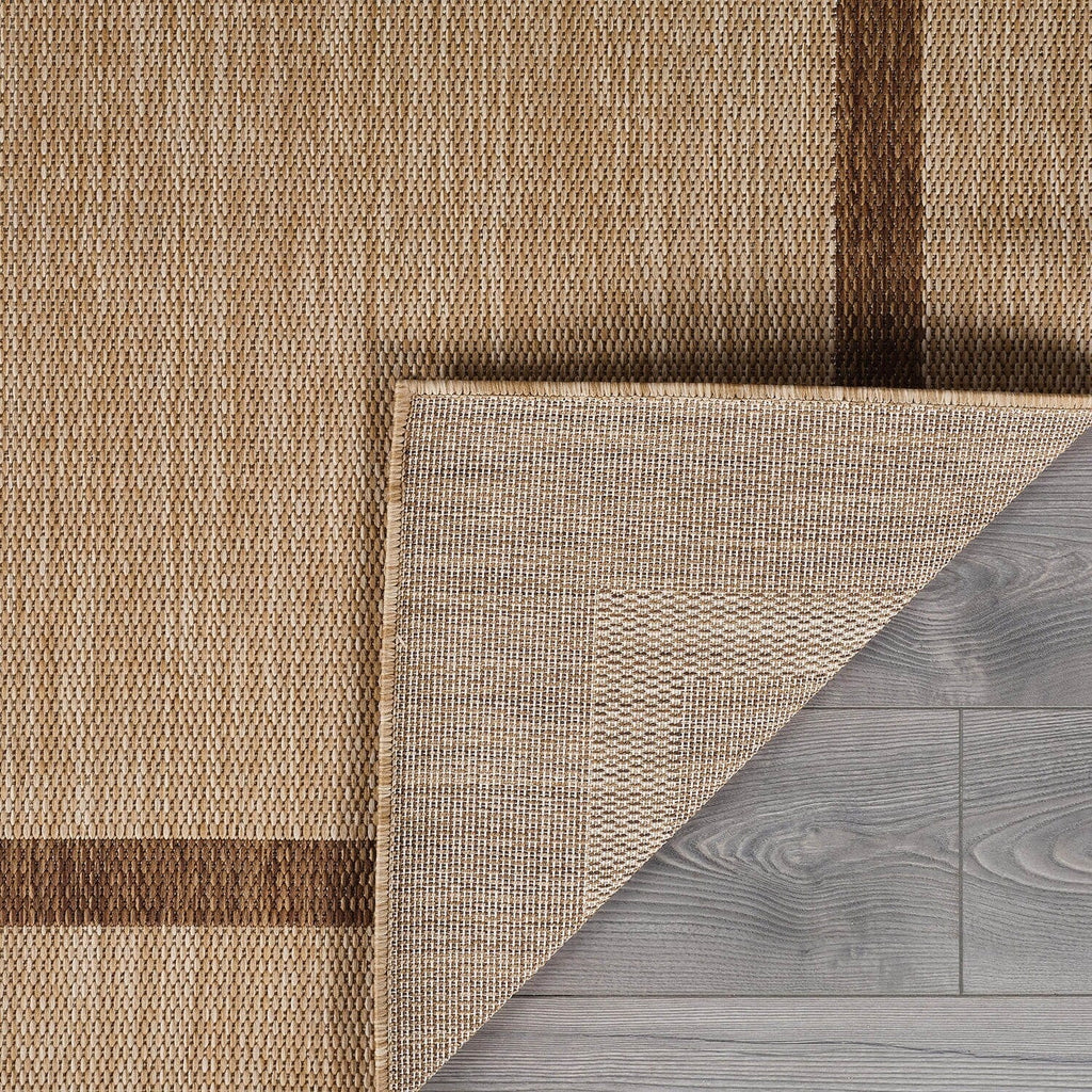 Tapis Beverly Rug moderne à bordures pour intérieur et extérieur, tapis d'extérieur pour patio, terrasse, porche