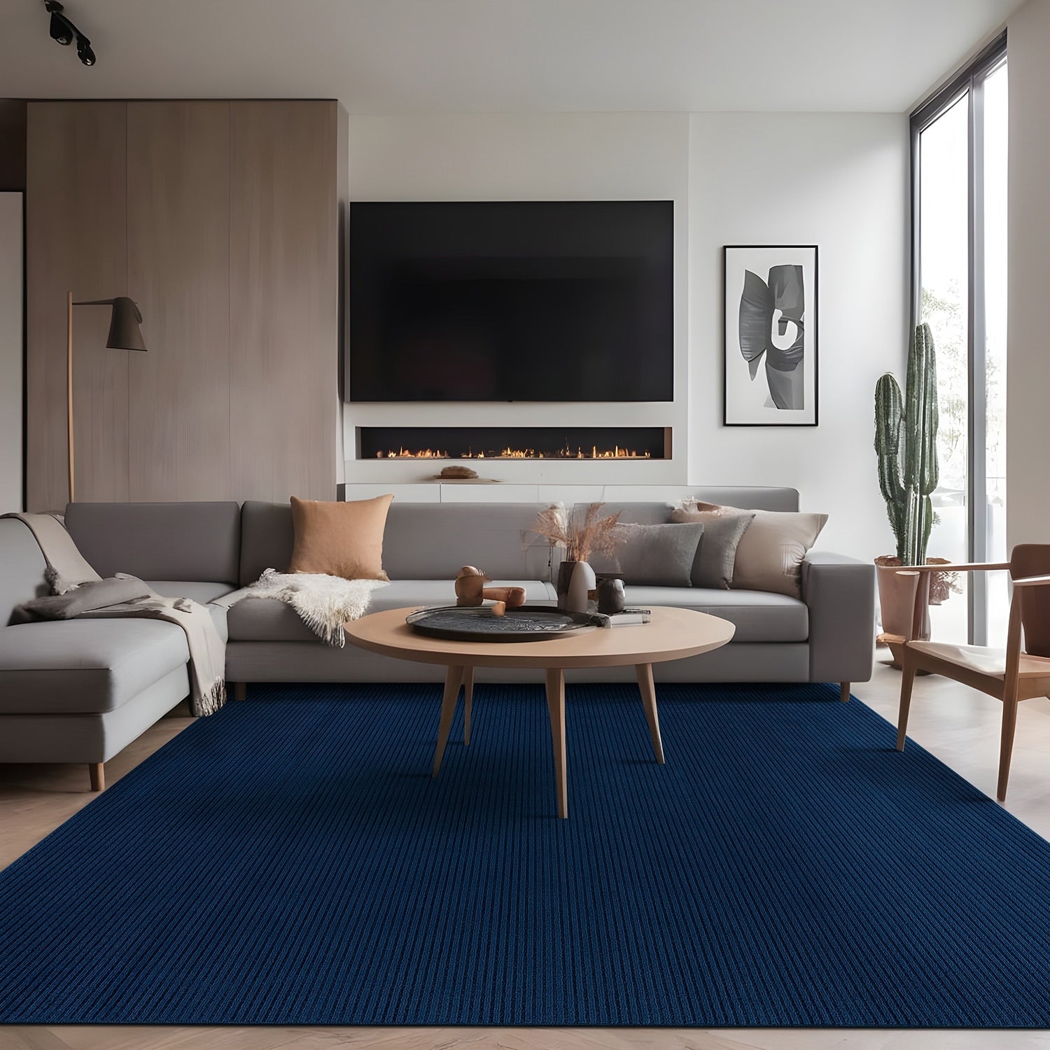 Tapis d'intérieur Beverly Rug uni, antidérapant, dos en caoutchouc, lavable