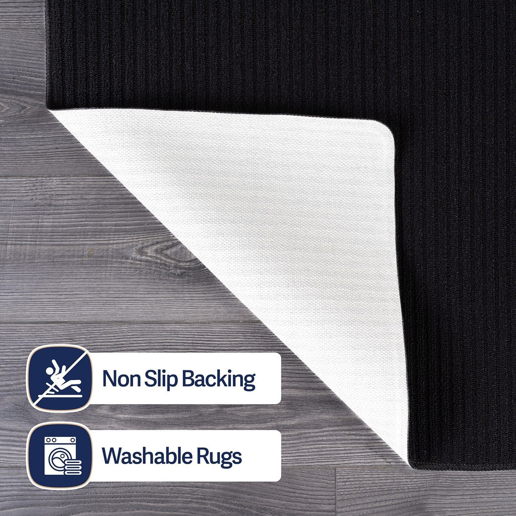 Tapis d'intérieur Beverly Rug uni, antidérapant, dos en caoutchouc, lavable