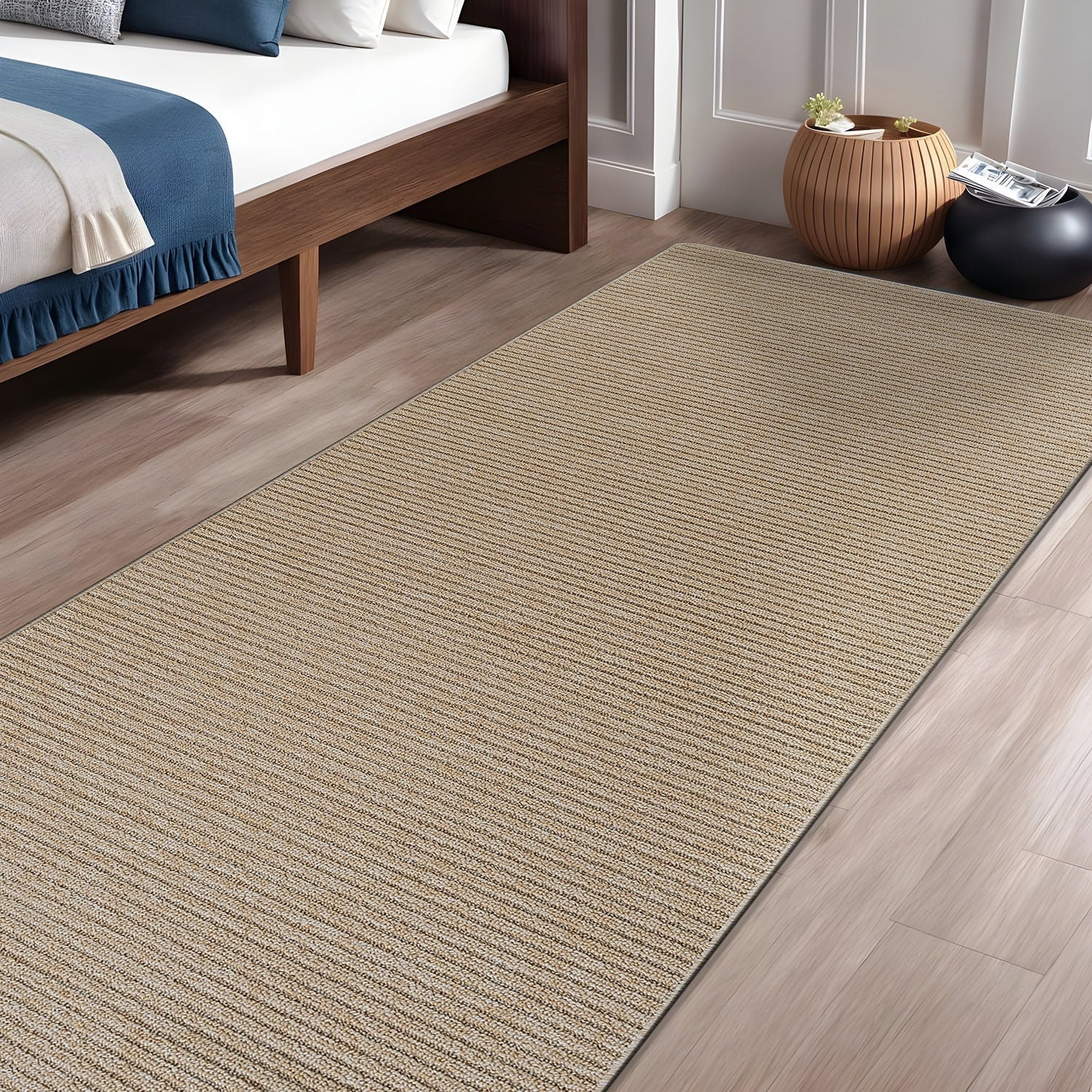 Tapis d'intérieur Beverly Rug uni, antidérapant, dos en caoutchouc, lavable