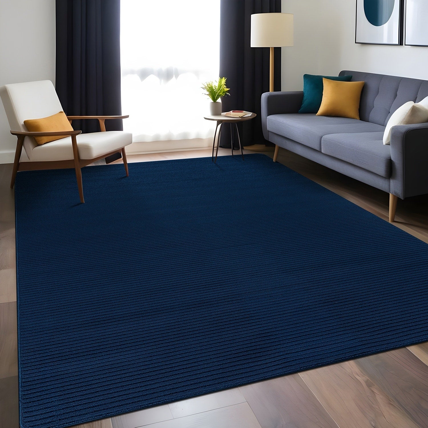 Tapis d'intérieur Beverly Rug uni, antidérapant, dos en caoutchouc, lavable