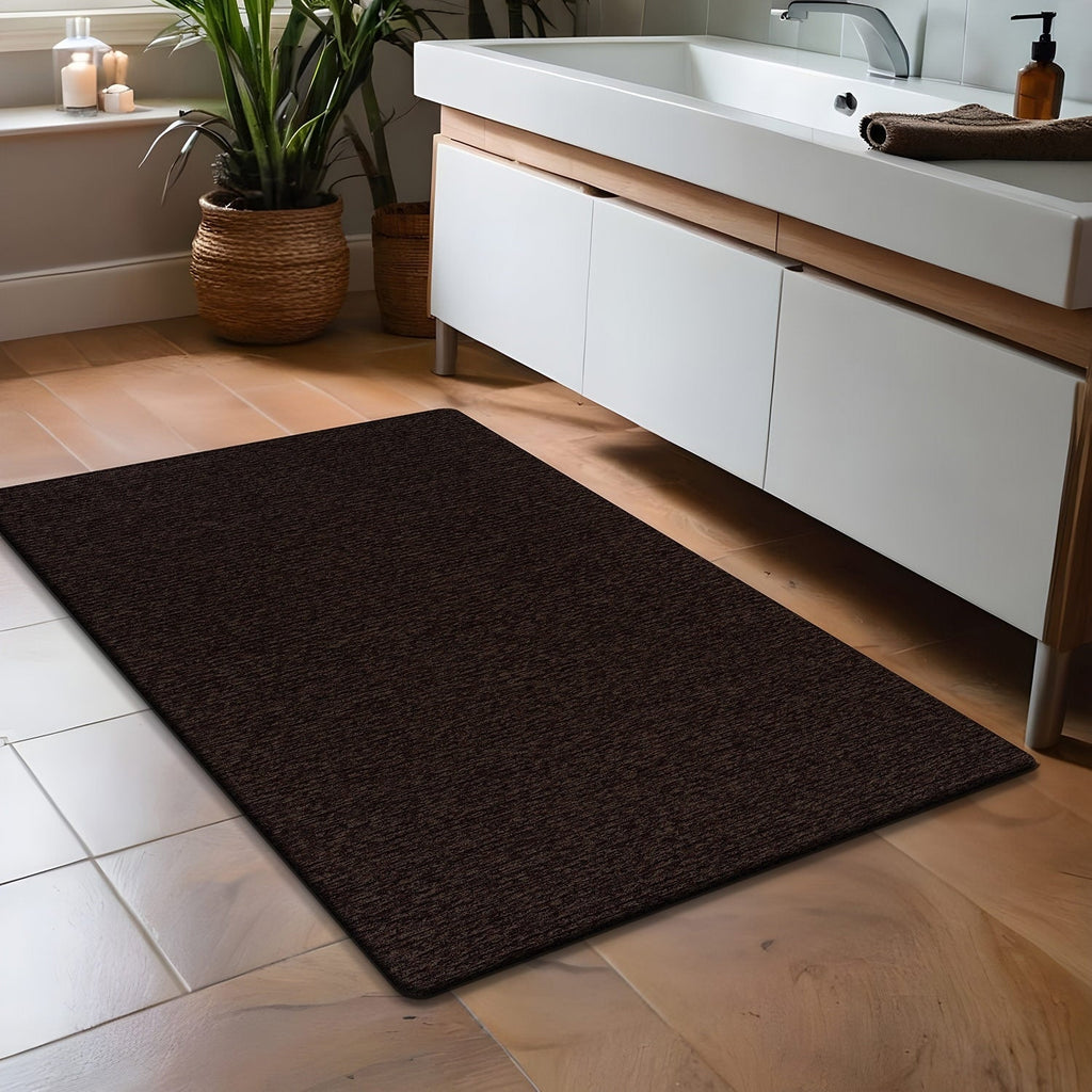 Tapis d'intérieur Beverly Rug uni, antidérapant, dos en caoutchouc, lavable