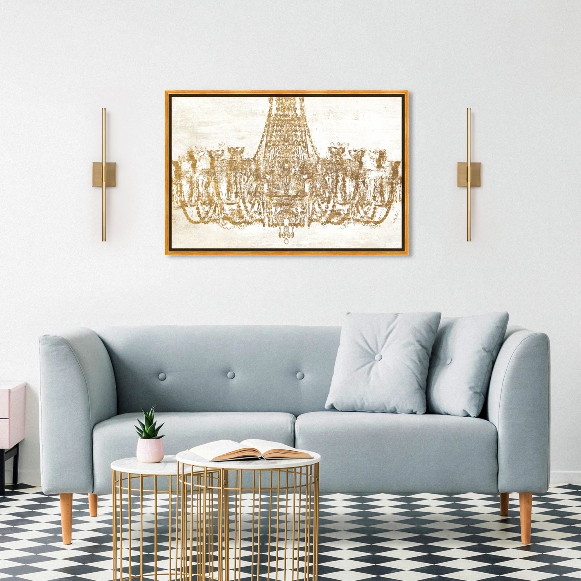 1-Light Black/ Gold/ Nickel Modern Long Linear Strip Wall Sconce Dimmable LED Bathroom Vanity Light