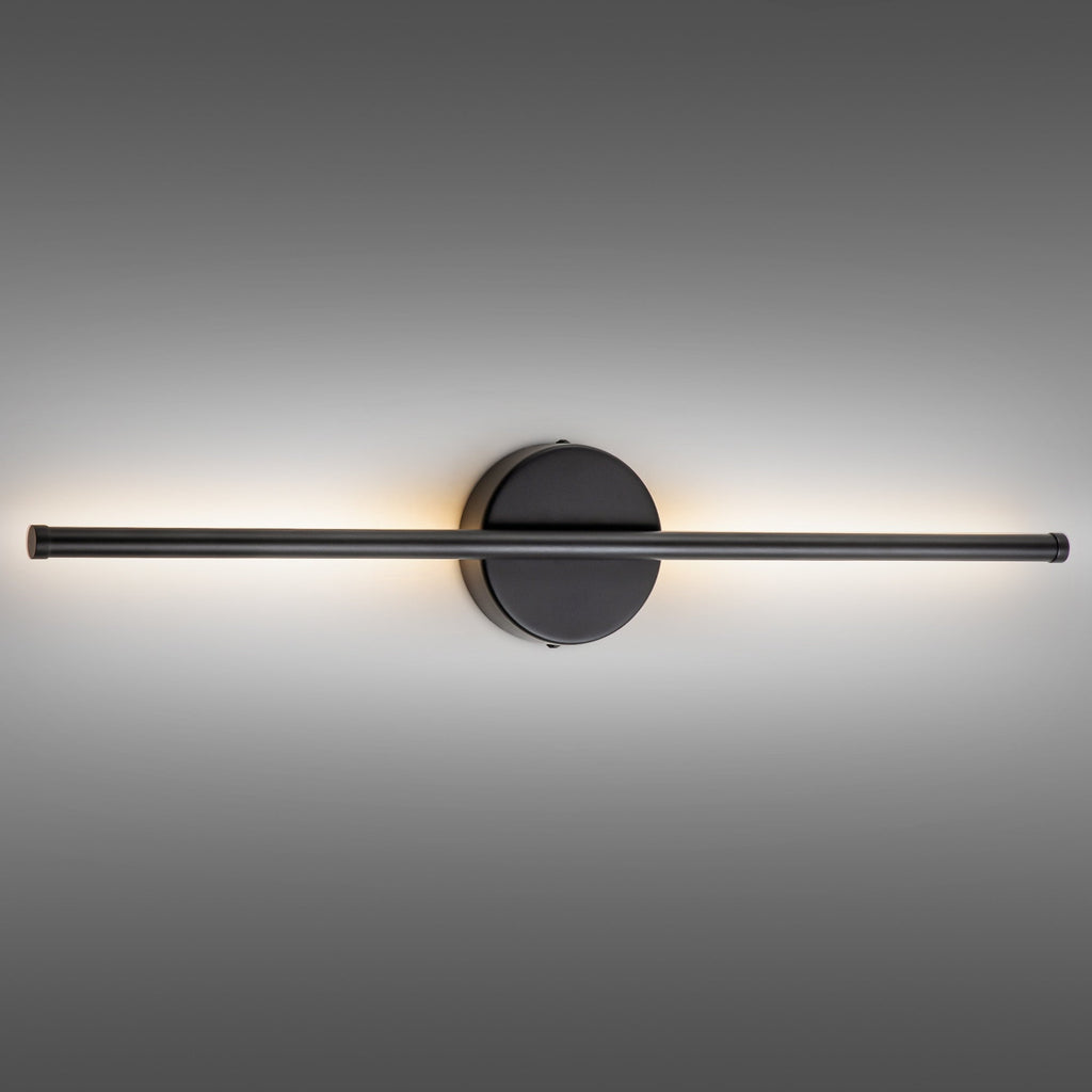 1-Light Black/ Gold/ Nickel Modern Long Linear Strip Wall Sconce Dimmable LED Bathroom Vanity Light