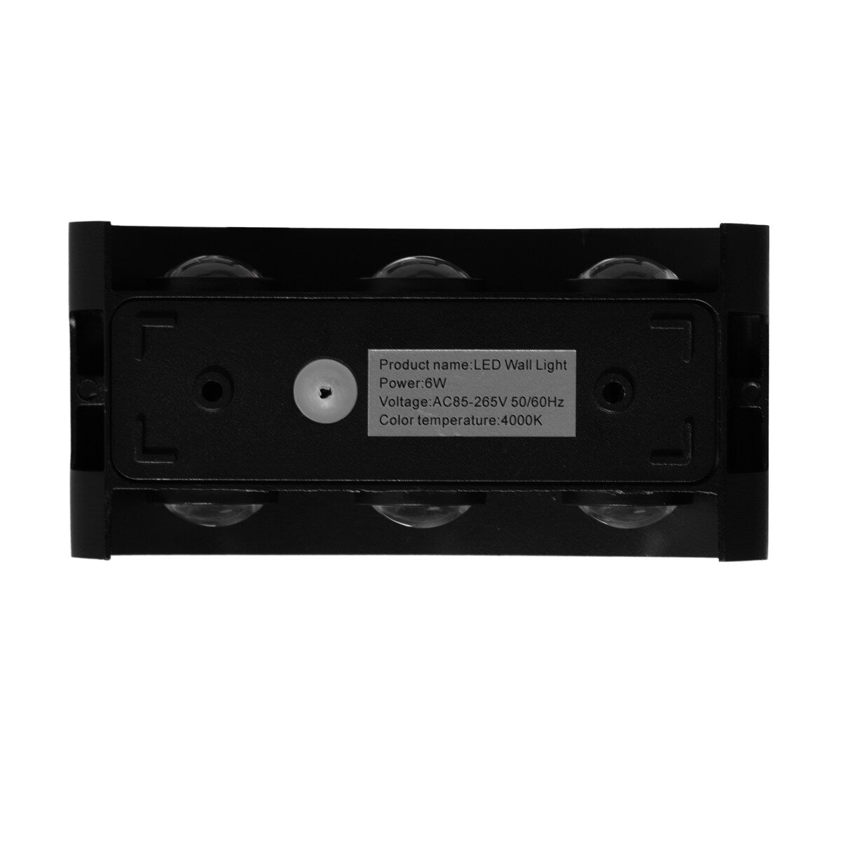 Black Contemporary Decorative Waterproof Aluminum Wall Lamp for Indoors and Outdoors, 8 Watt Cool White 4000K