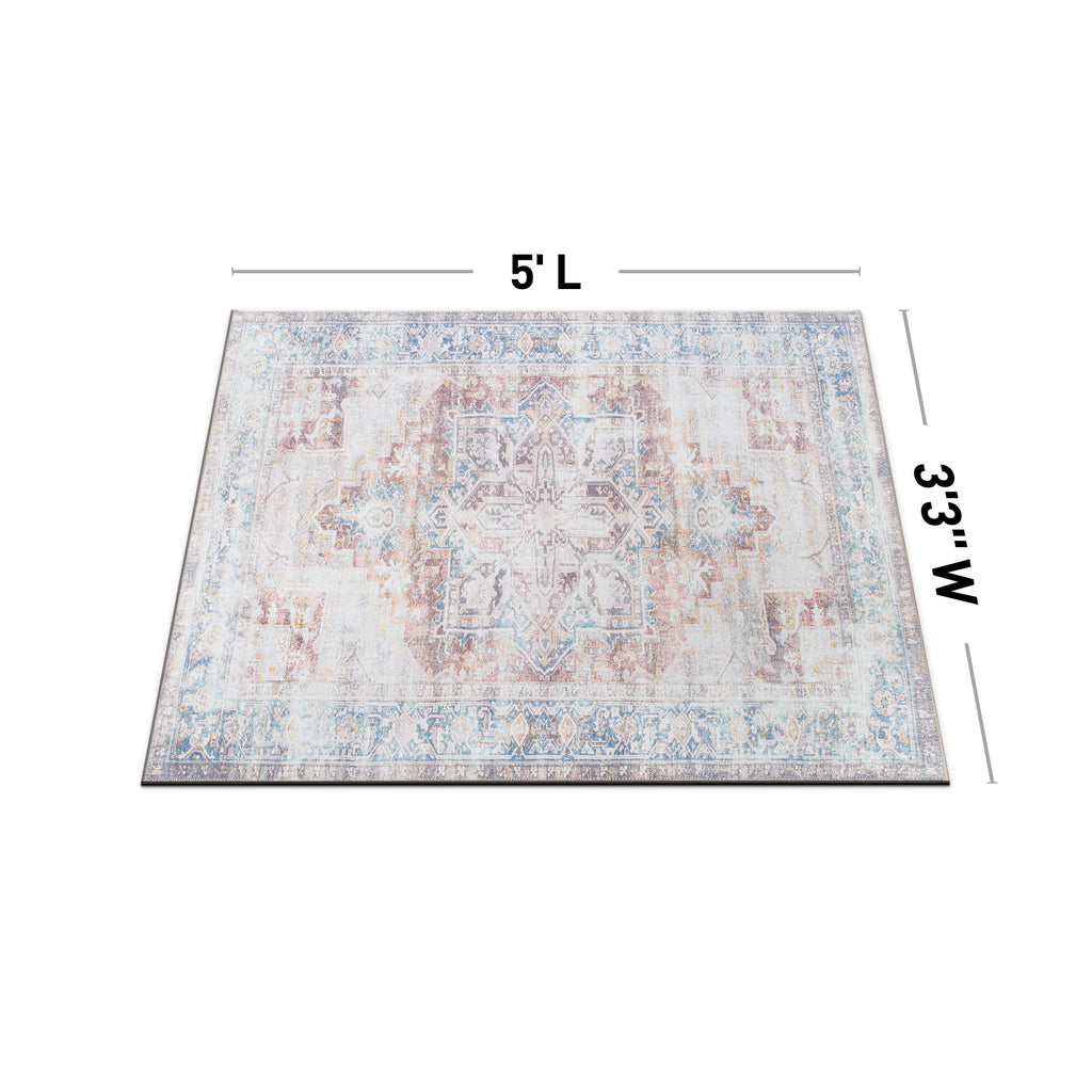 Tapis bohème vieilli lavable en machine