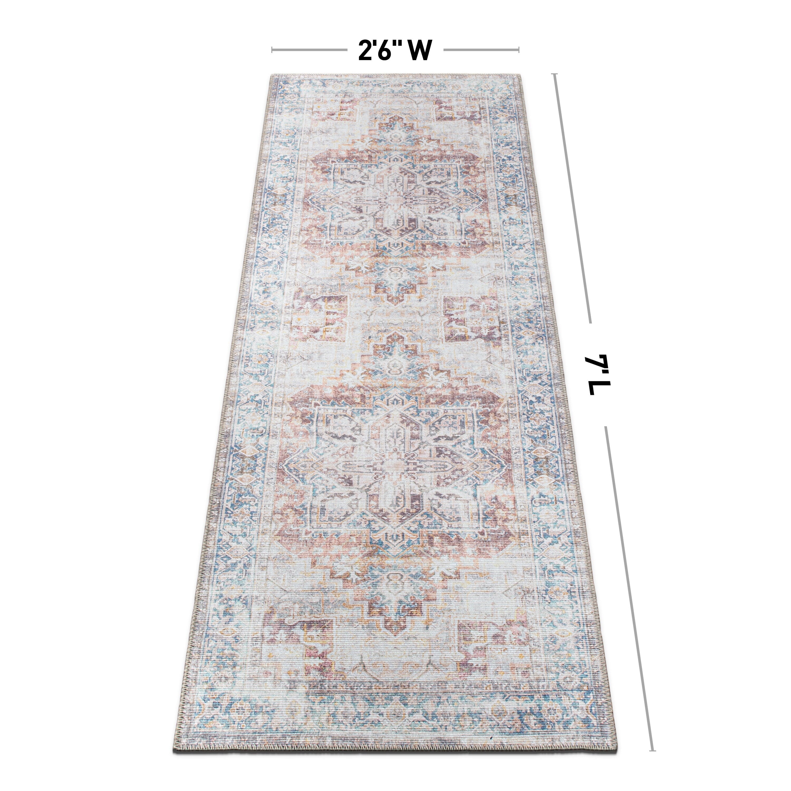 Tapis bohème vieilli lavable en machine