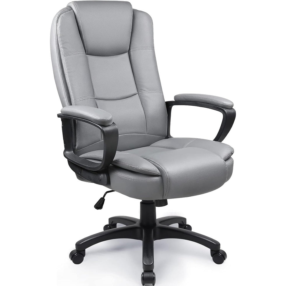 Bossin Big and Tall Office Chair High Back Executive Chair Ergonomic Adjustable Executive Leather Chair,400lbs