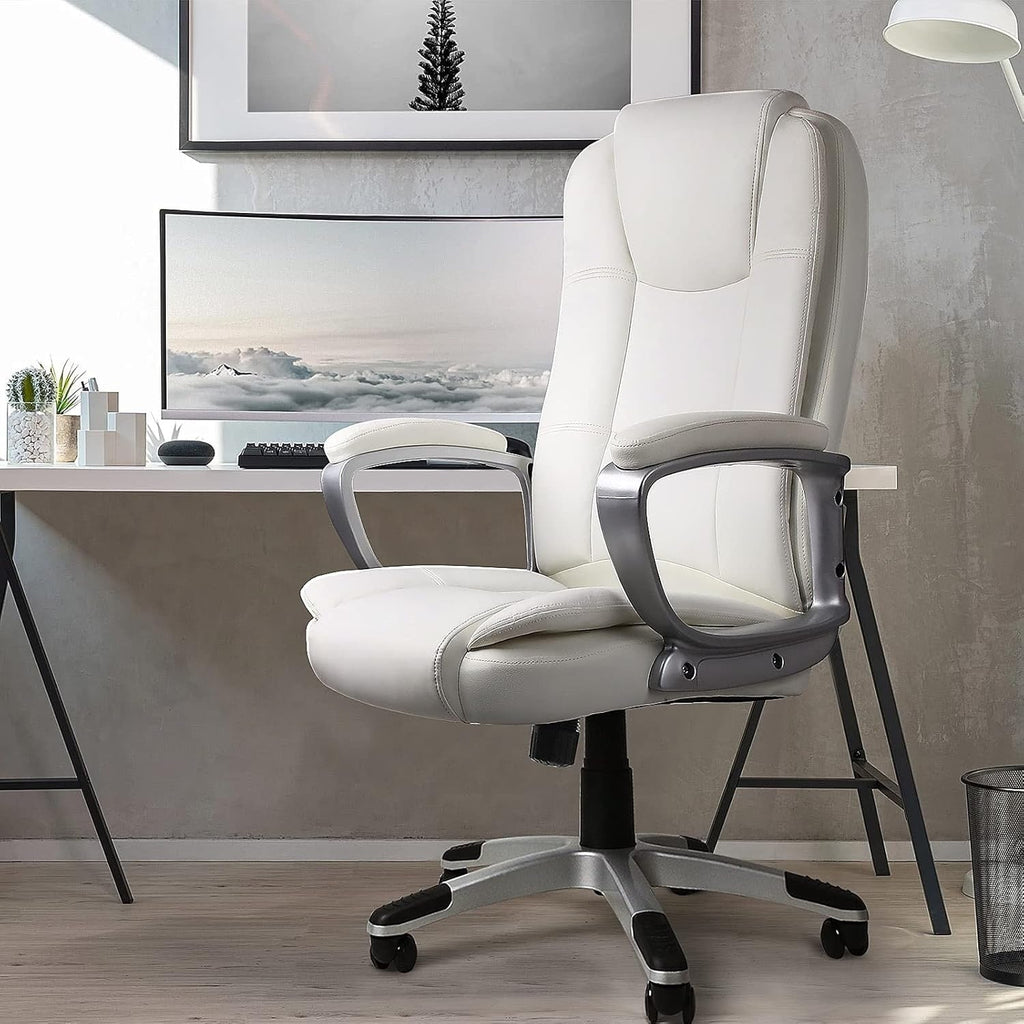 Bossin Big and Tall Office Chair High Back Executive Chair Ergonomic Adjustable Executive Leather Chair,400lbs