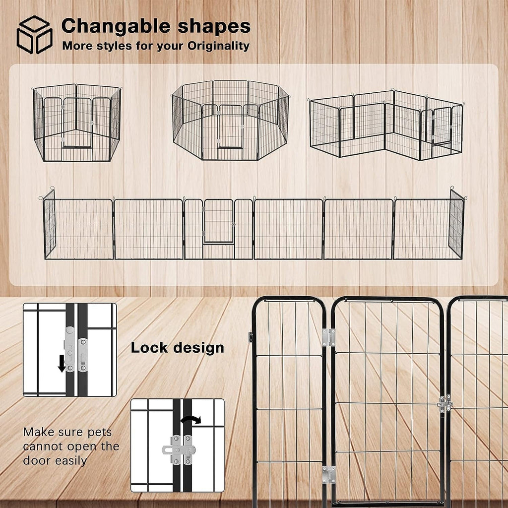 Parc à jeux pour chiens Bossin avec portes, 8/16/24 panneaux
