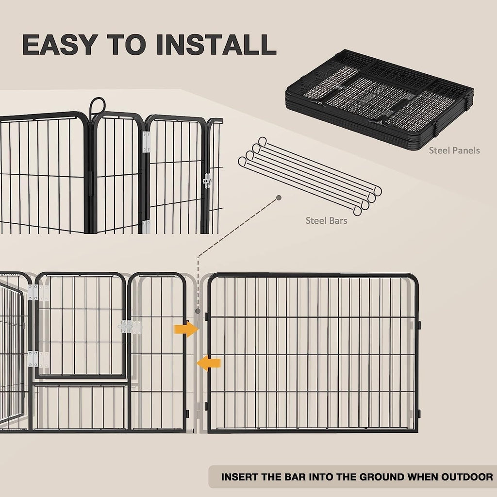 Parc à jeux pour chiens Bossin avec portes, 8/16/24 panneaux