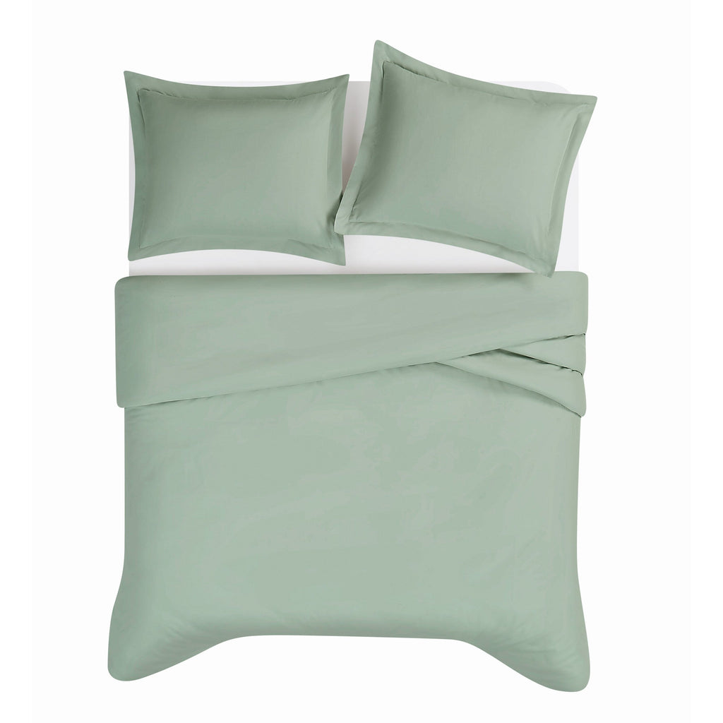 Brooklyn Loom Tight-Weave Cotton Percale Duvet Set