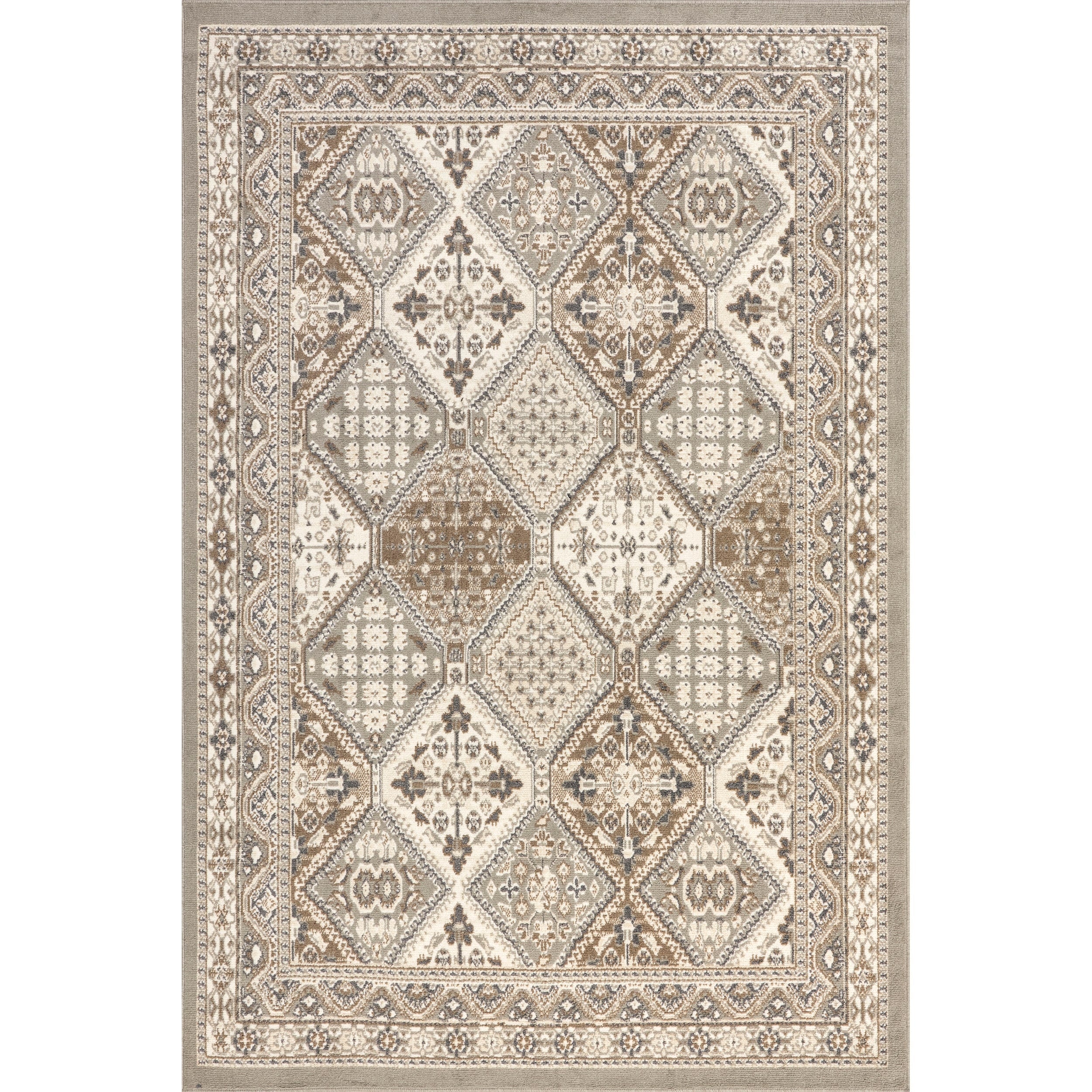 Tapis de sol carrelé traditionnel Nuloom Becca