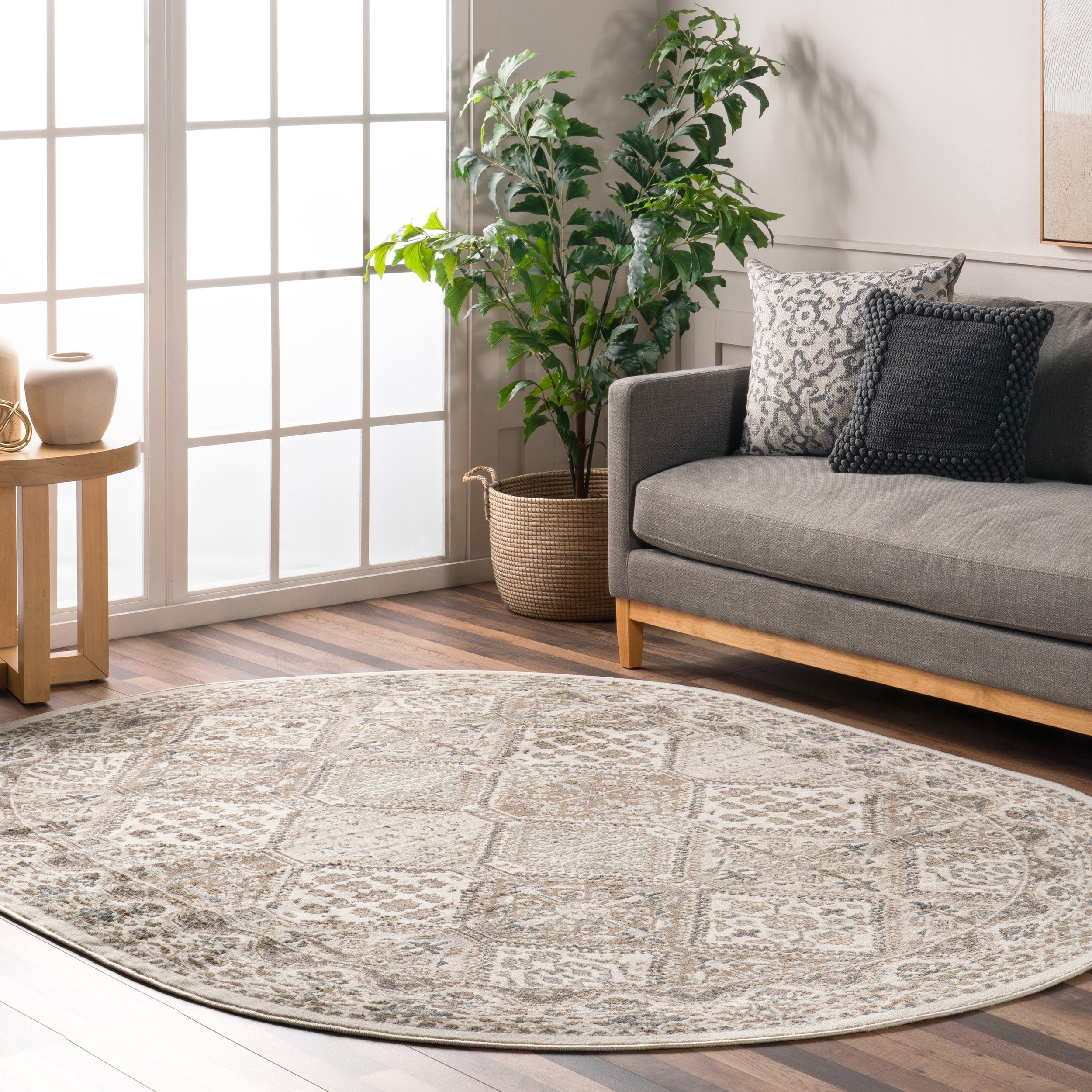 Tapis de sol carrelé traditionnel Nuloom Becca