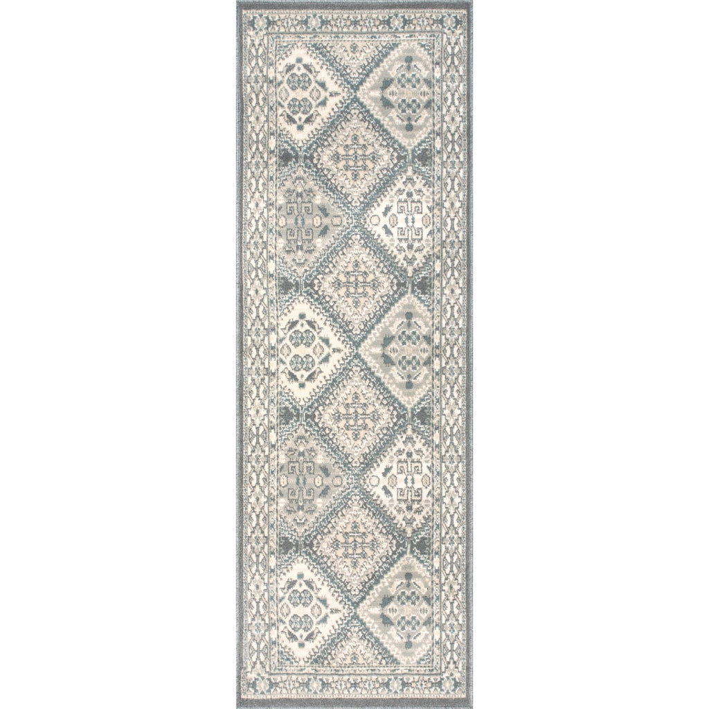 Tapis de sol carrelé traditionnel Nuloom Becca