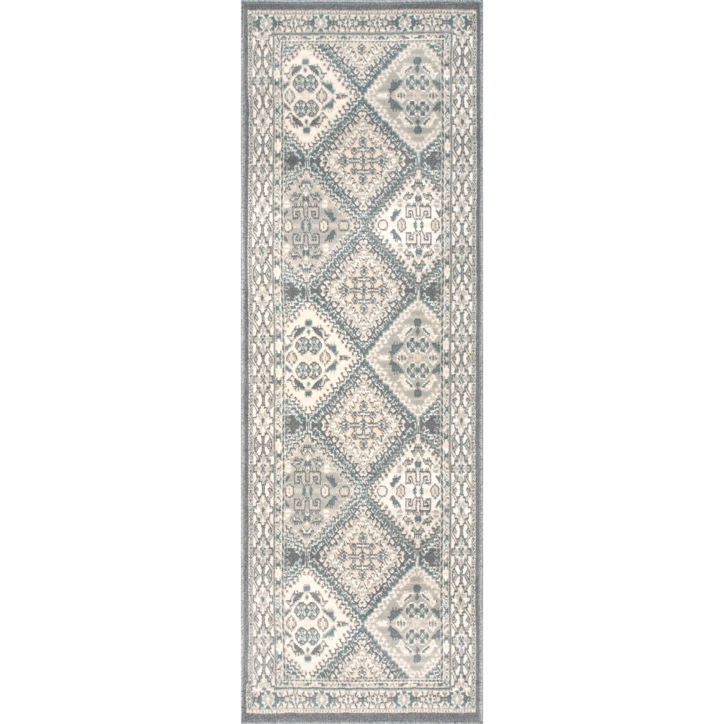 Tapis de sol carrelé traditionnel Nuloom Becca