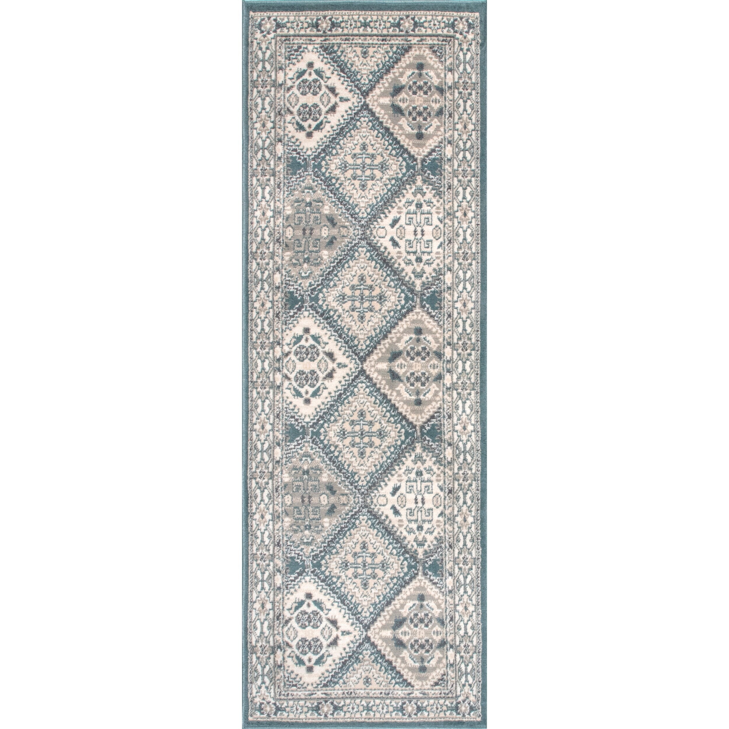 Tapis de sol carrelé traditionnel Nuloom Becca