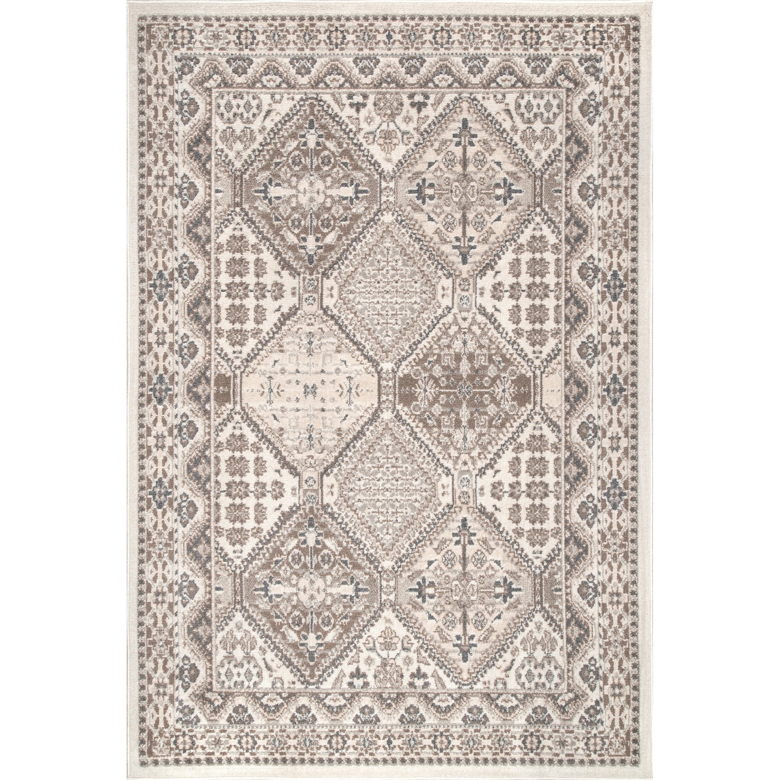 Tapis de sol carrelé traditionnel Nuloom Becca