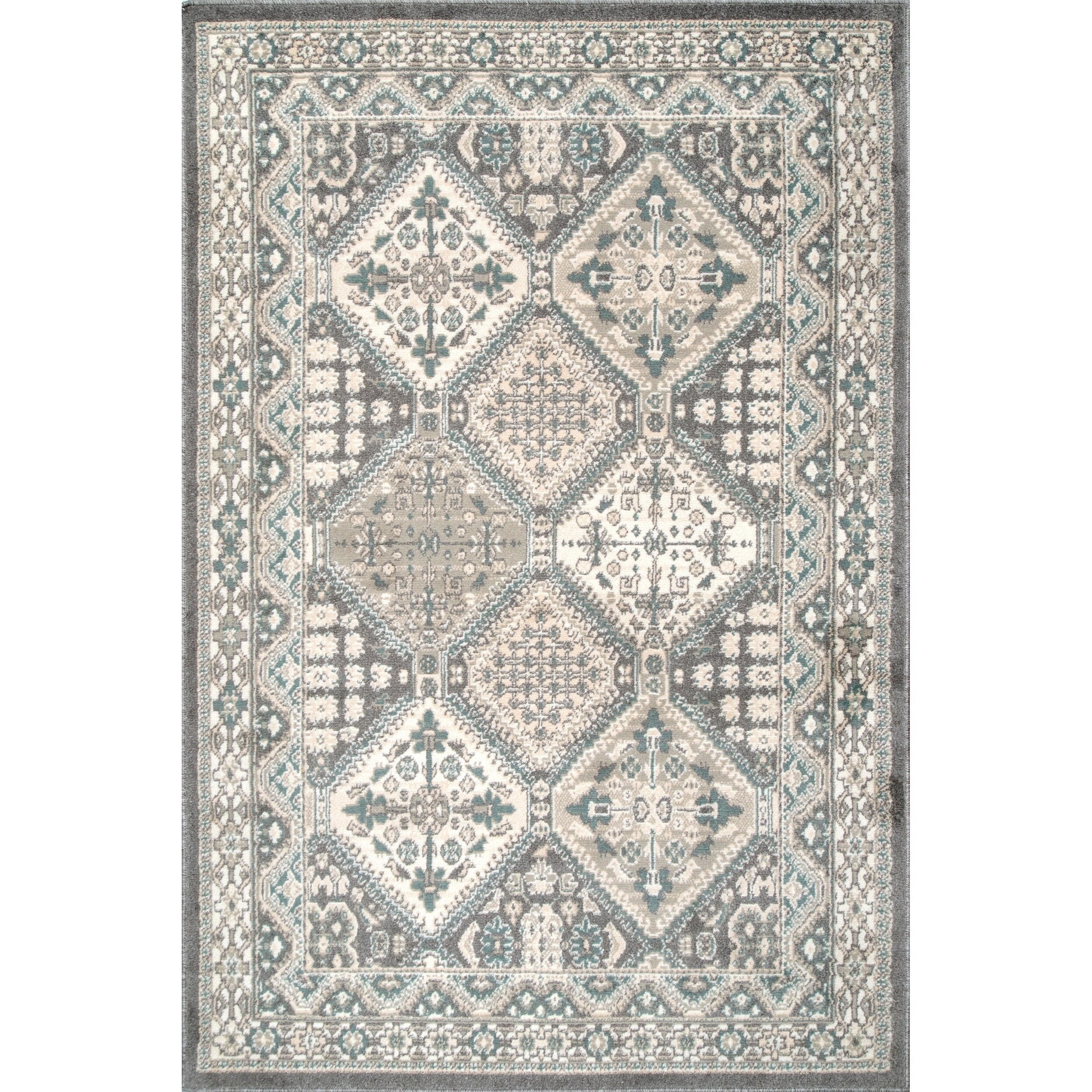 Tapis de sol carrelé traditionnel Nuloom Becca