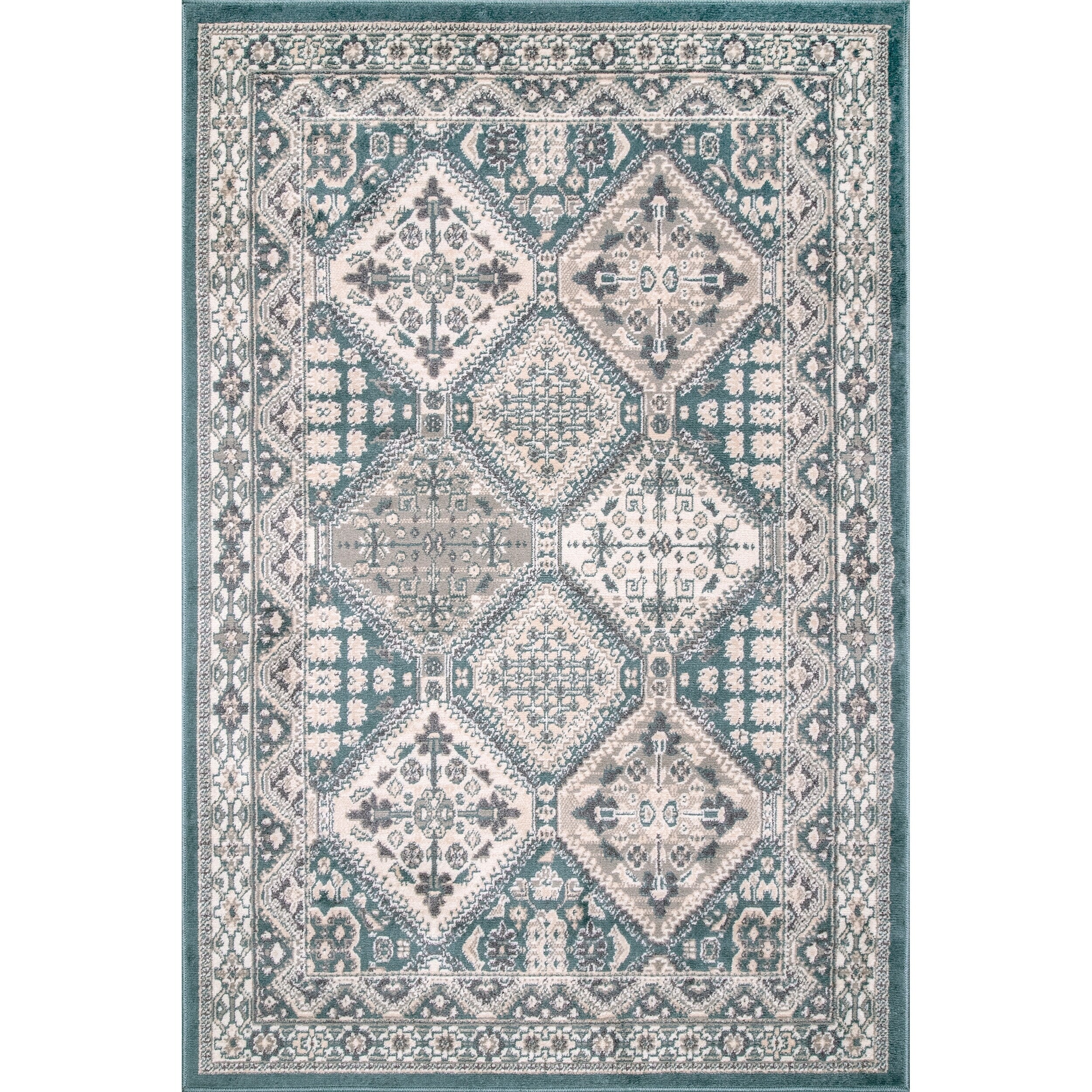Tapis de sol carrelé traditionnel Nuloom Becca