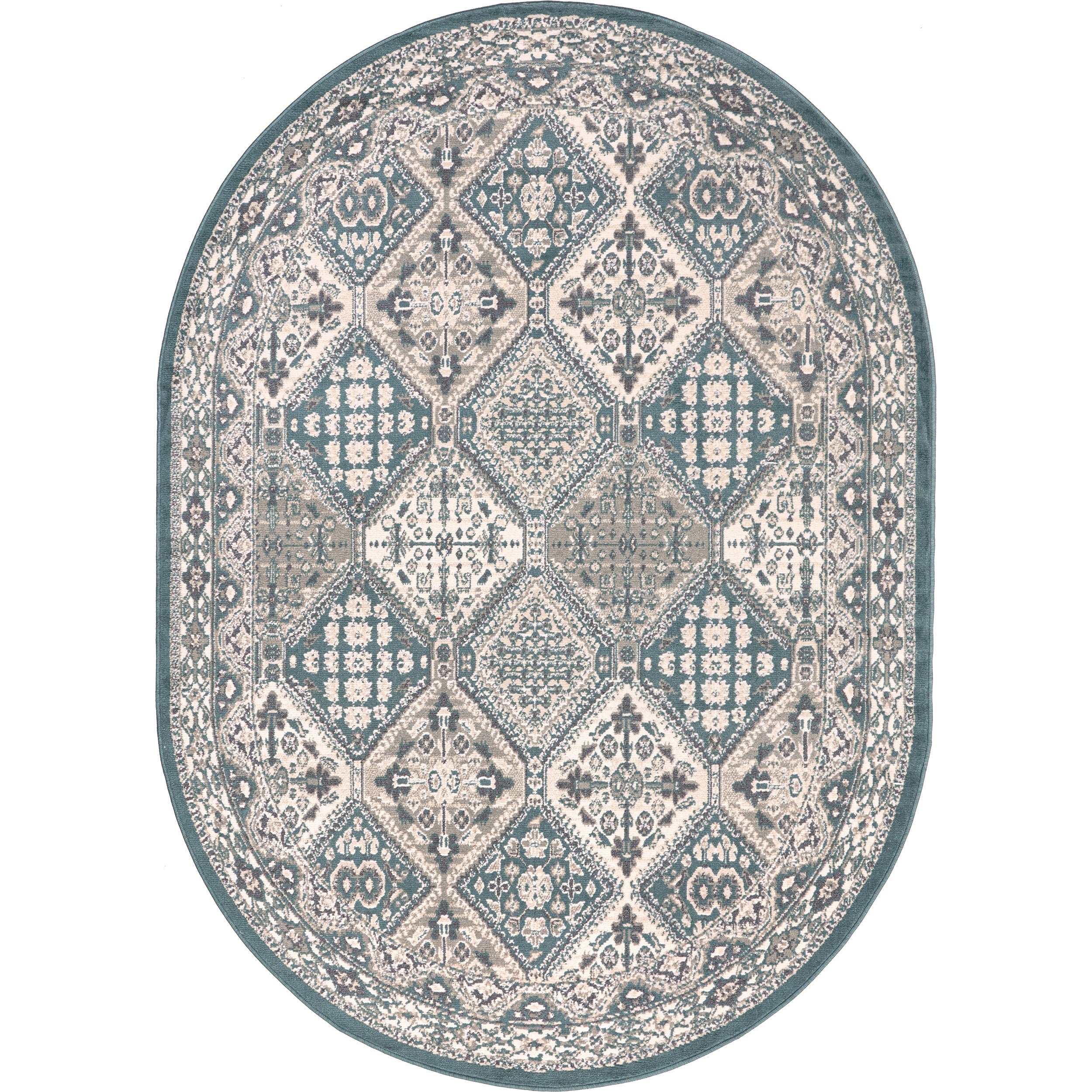 Tapis de sol carrelé traditionnel Nuloom Becca