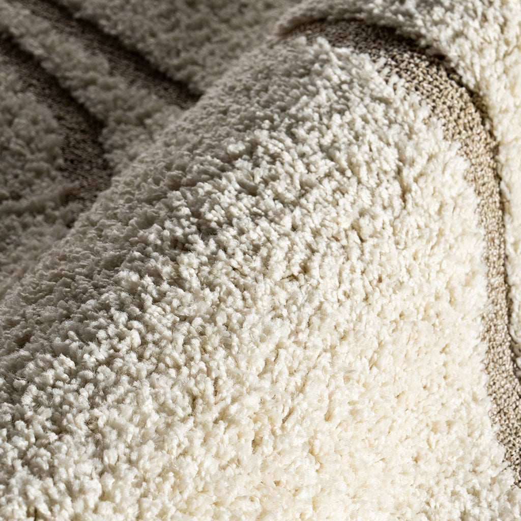 Tapis à poils longs Nuloom Krista contemporain à motifs tourbillonnants