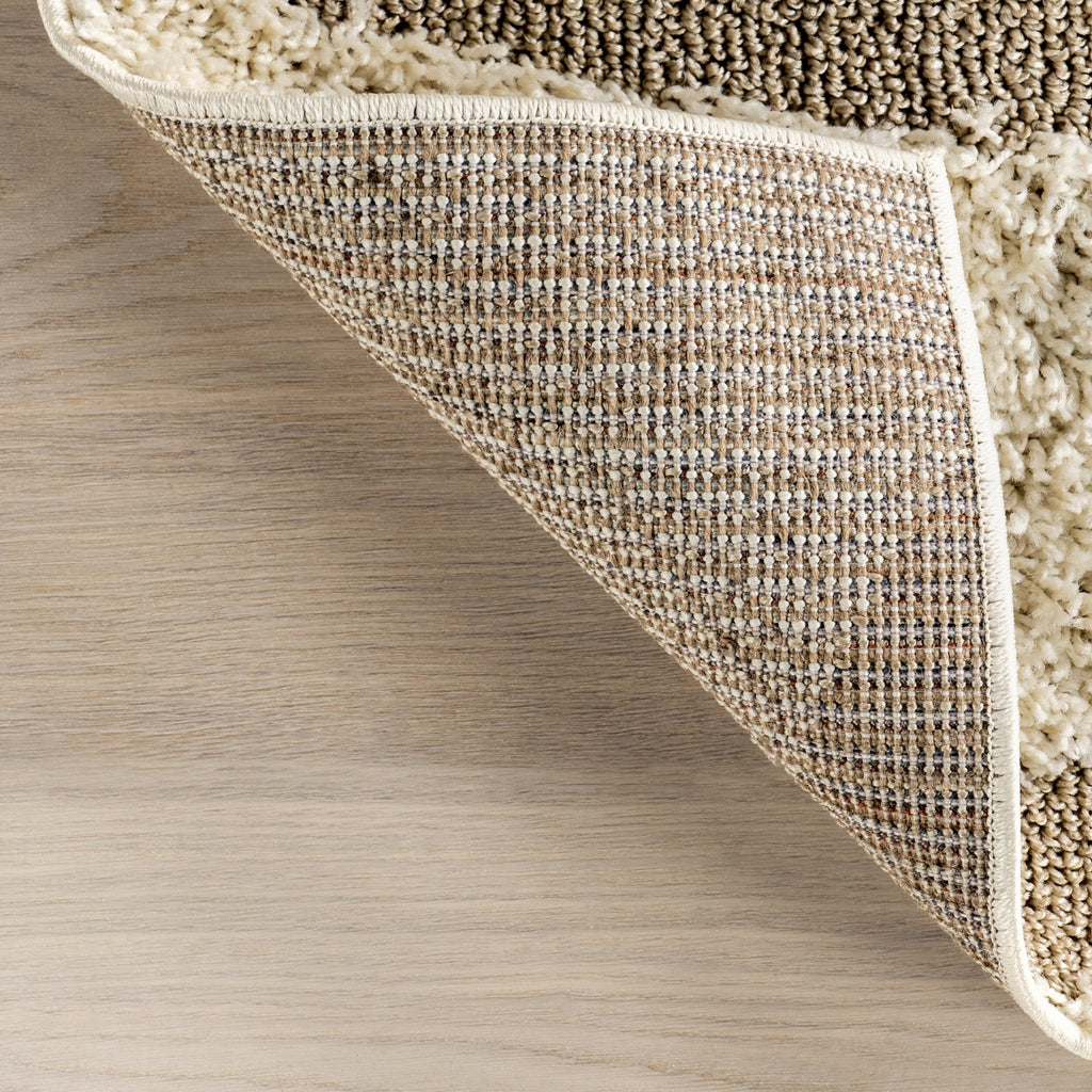 Tapis à poils longs Nuloom Krista contemporain à motifs tourbillonnants