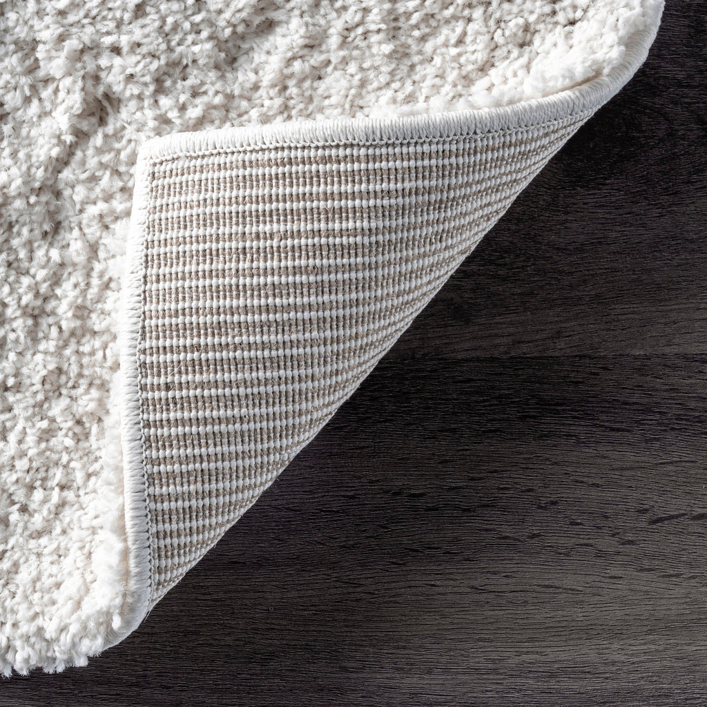 Tapis à poils longs Nuloom Krista contemporain à motifs tourbillonnants