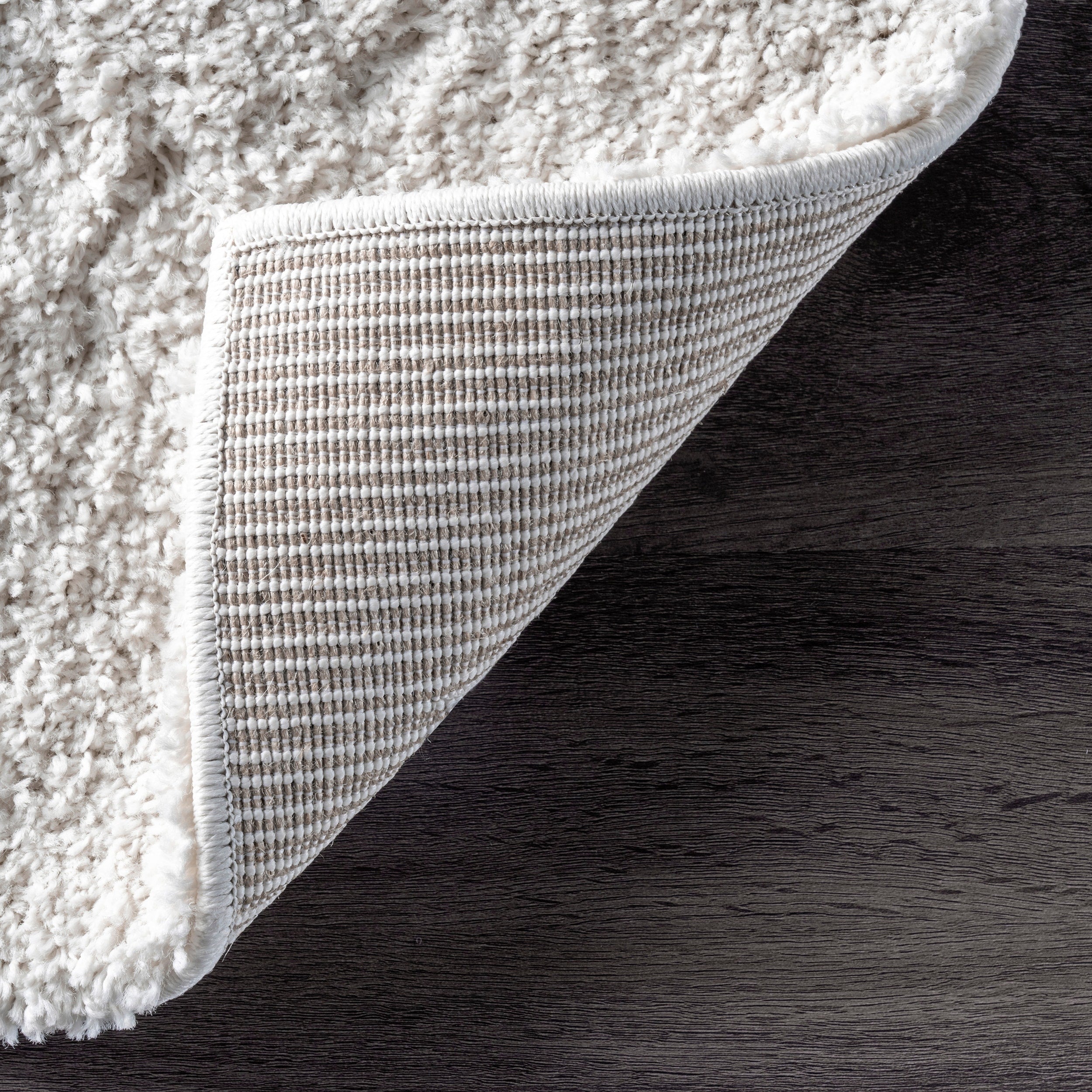 Tapis à poils longs Nuloom Krista contemporain à motifs tourbillonnants